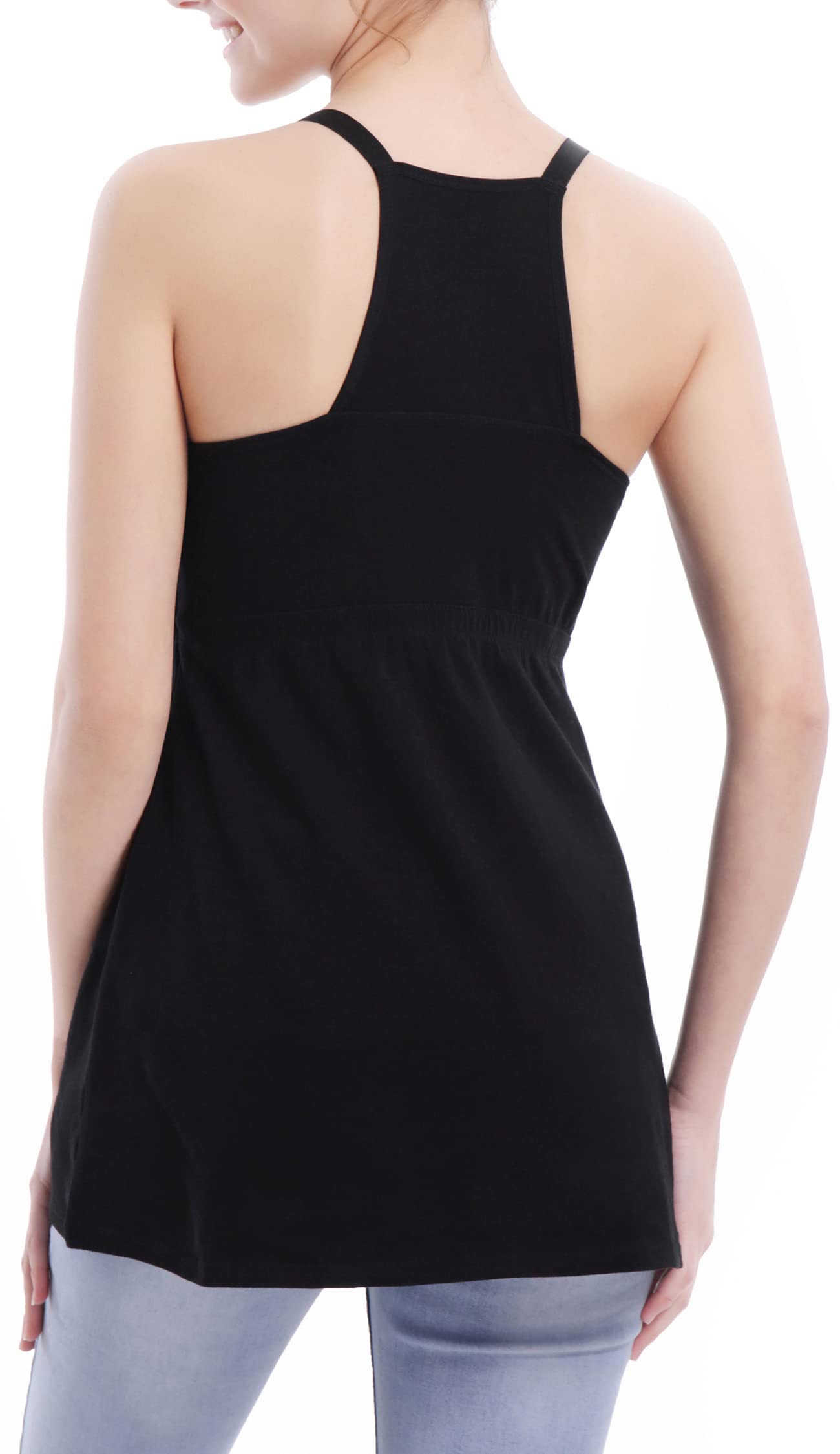 SUIEK Women's Maternity Nursing Tank Tops - Soft Cotton Breastfeeding Nightgown & Nursing Sleepwear for Comfortable Pregnancy and Postpartum Care | Perfect for Nighttime Nursing, Lounging and Hospital Stay