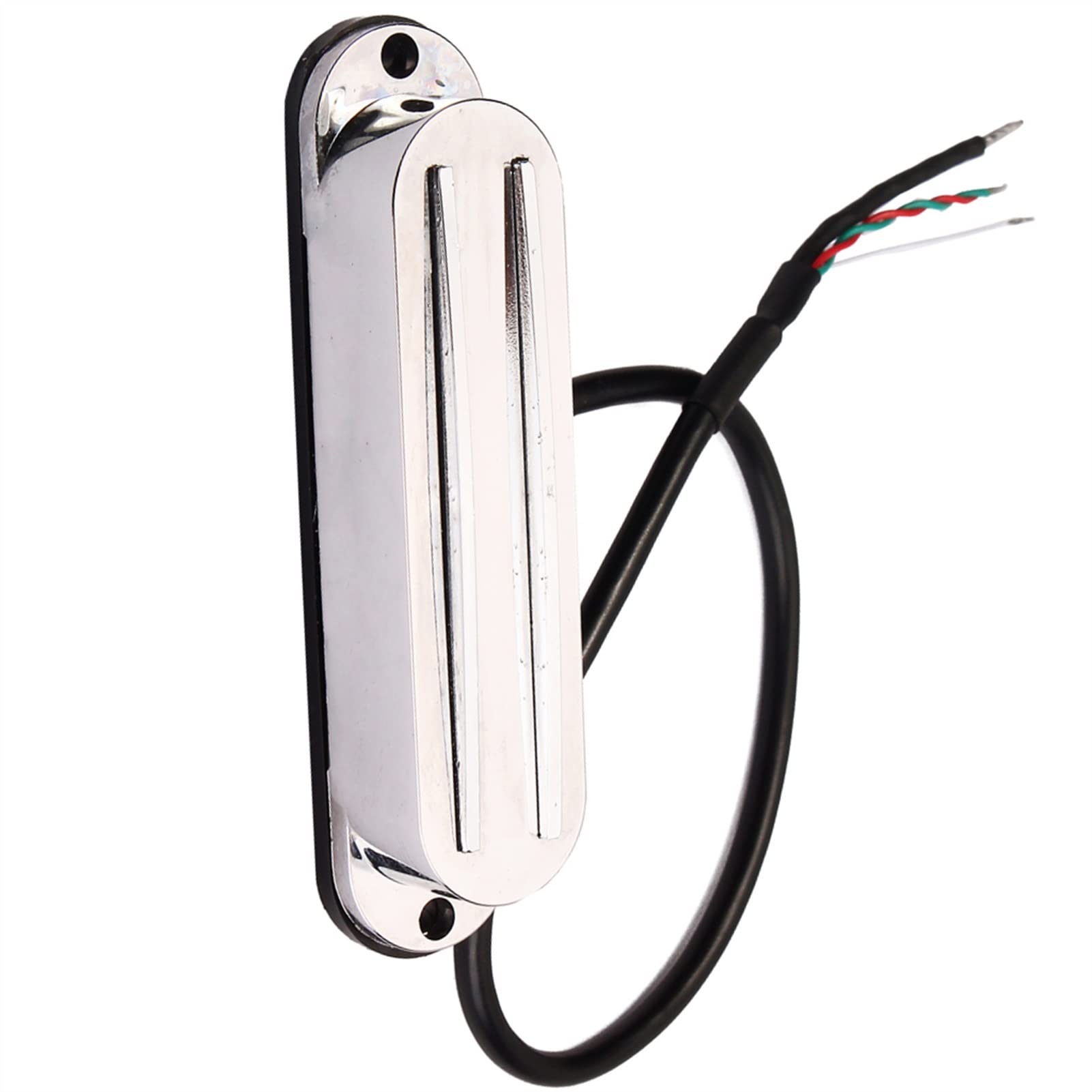 Hot Rail Humbucker Guitar Pickup - Prewired Dual Coil Pickup with Silver Cover for Electric Guitar Replacement - Perfect for Rock, Metal & Blues Performances