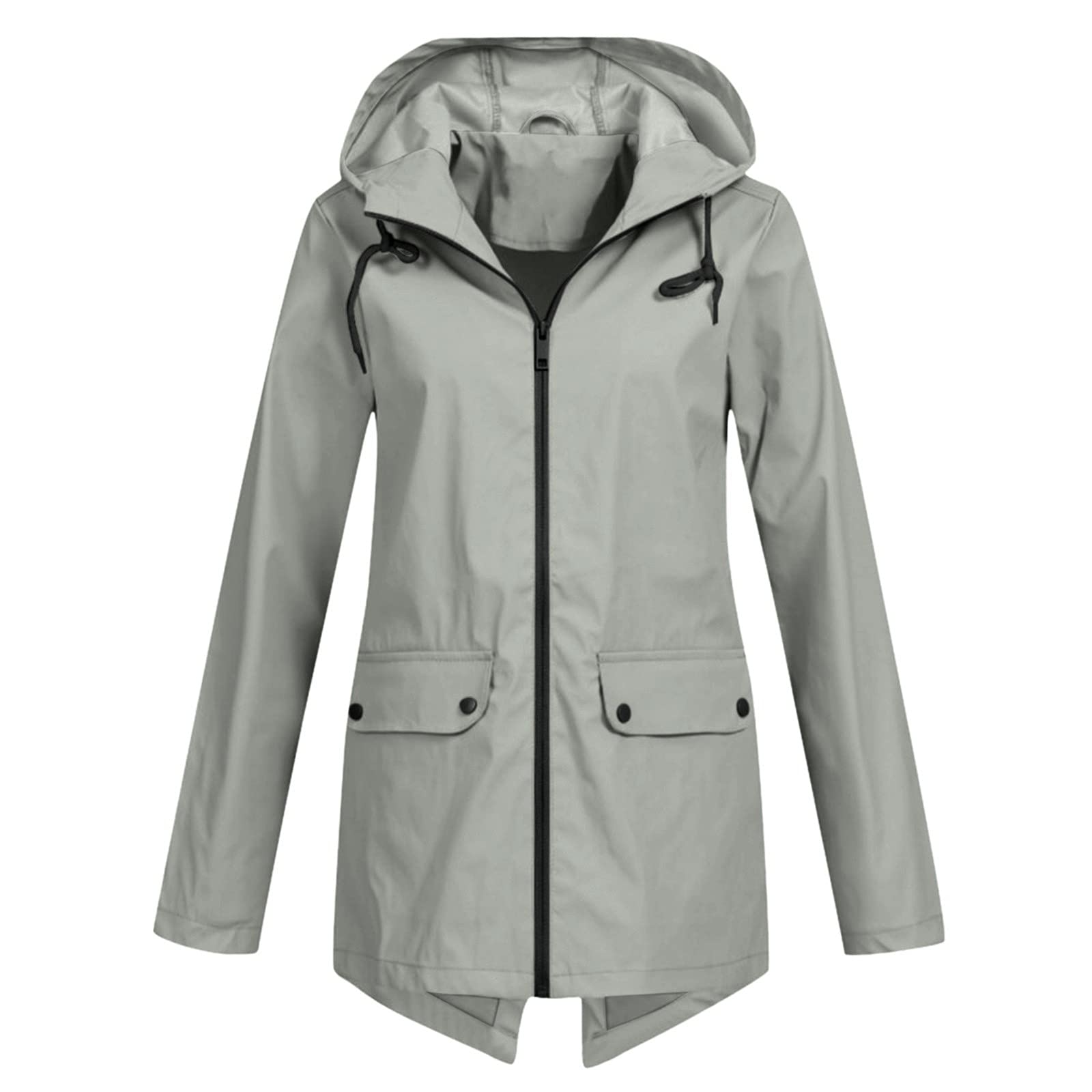 Waterproof Women's Windbreaker Jacket with Hood - Lightweight Long Raincoat for Hiking, Travel & Outdoor Activities | Perfect for Rainy Days, Camping & Commuting