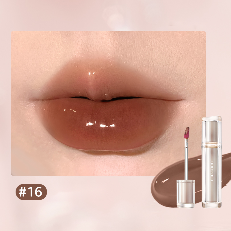 Judydoll Iced Tea Glass Lip Gloss - Hydrating Shiny Lip Gloss with Vitamin E, Long Lasting & Non-Sticky - Perfect for Daily Wear, Date Night & Makeup Looks