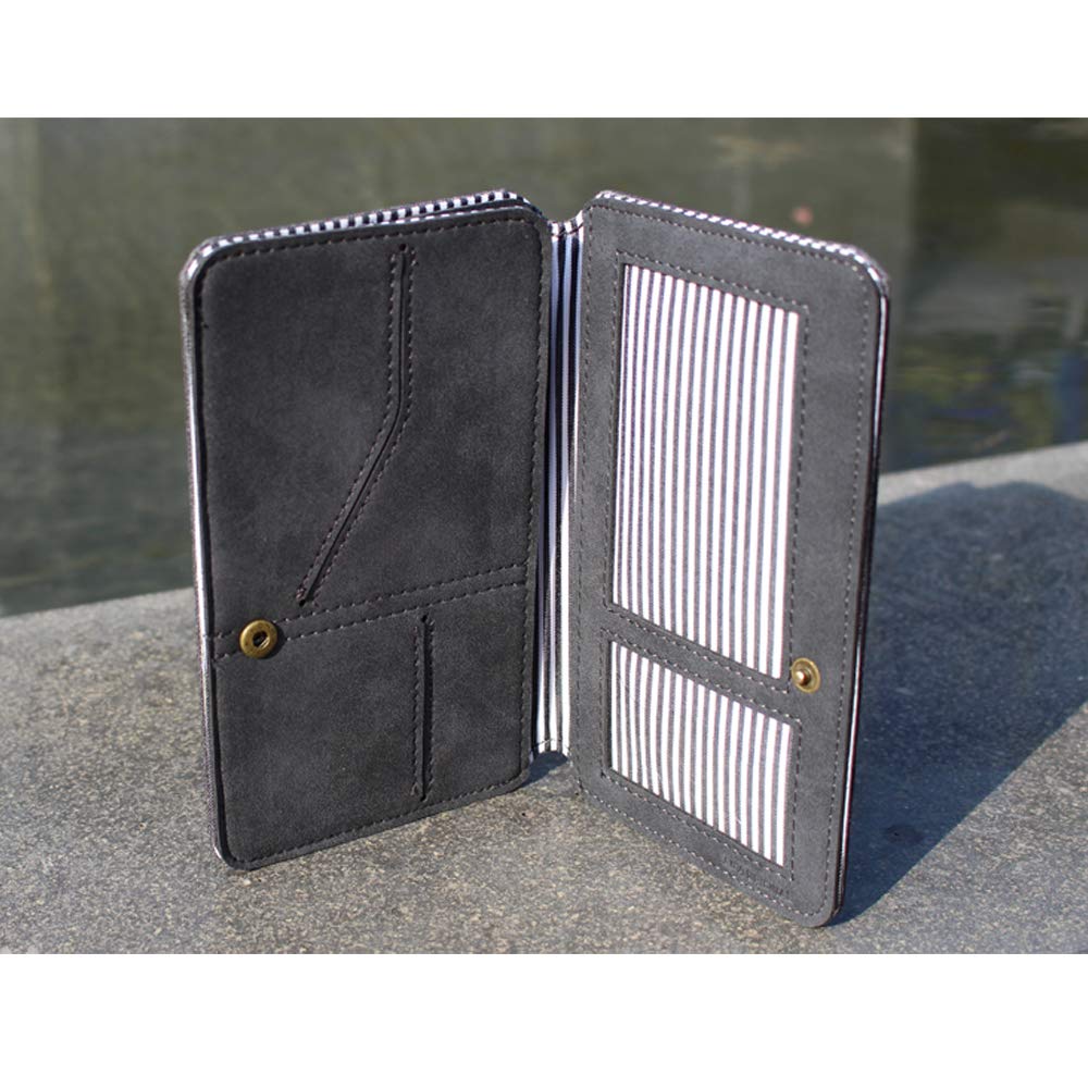 NOTY 3.0 RFID Blocking Travel Wallet - Premium Canvas Passport Holder & Credit Card Organizer for Men & Women (Grey) - Perfect for Air Travel, Business Trips & Daily Use