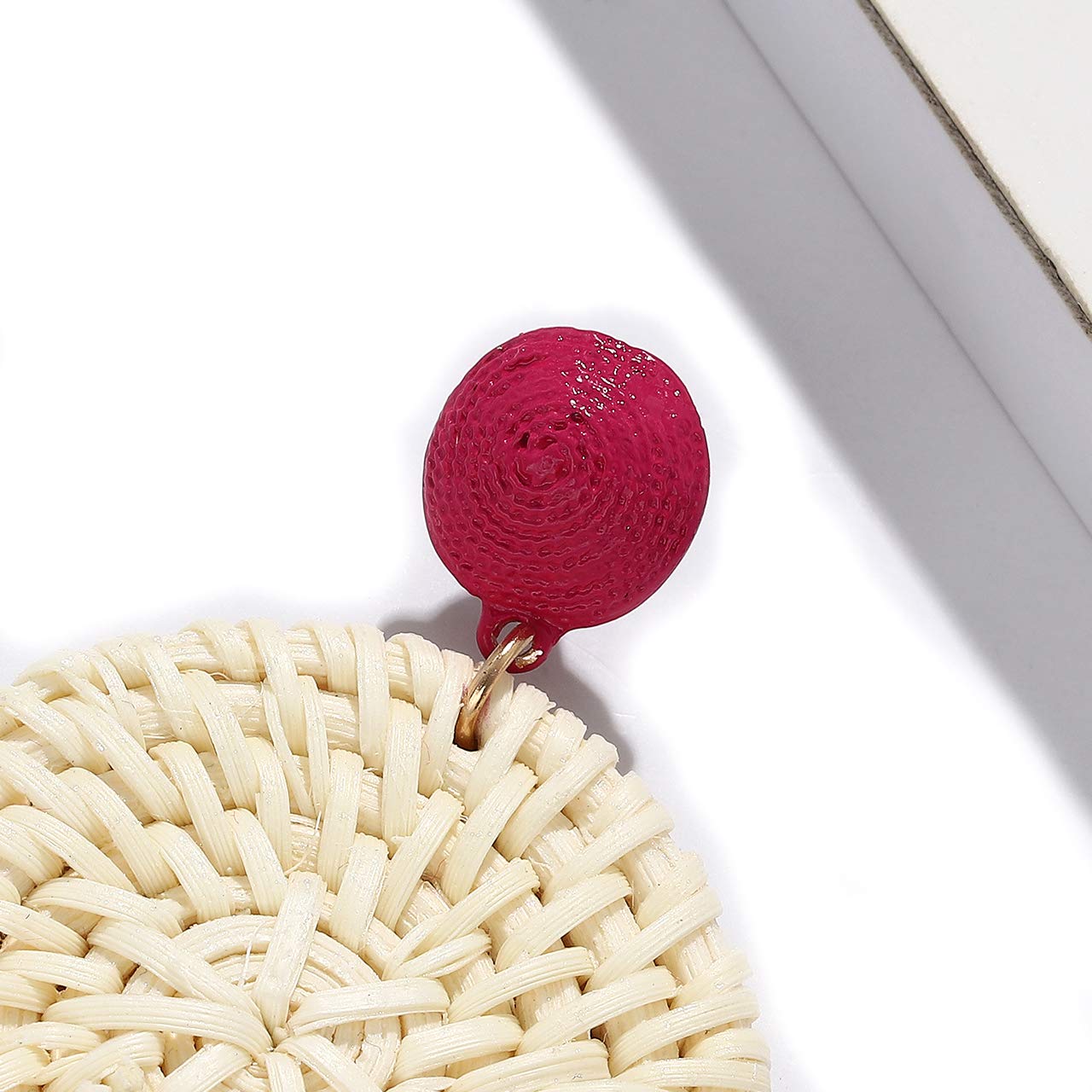 Bohemian Rattan Earrings for Women - Lightweight Handmade Woven Tassel Drop Earrings with Straw Texture | Perfect for Summer Festivals, Beach Vacations, and Boho Chic Outfits