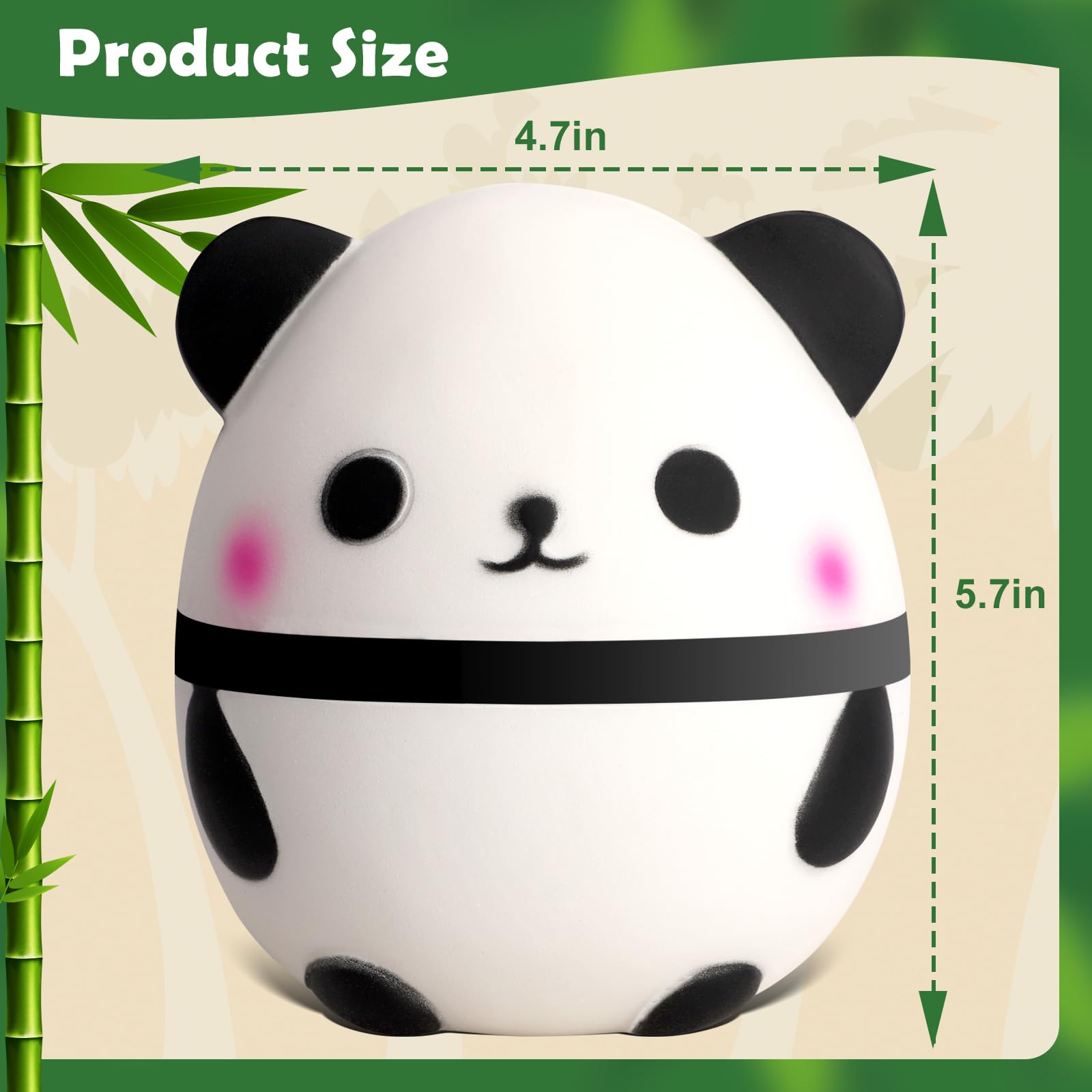 Jumbo Squishy Panda Stress Relief Toys - 2 Pack Slow Rising Cream Scented Kawaii Squishies for Kids, Birthday Party Favors & Anxiety Relief - Perfect for Classroom Rewards, Sensory Play and Stress Management