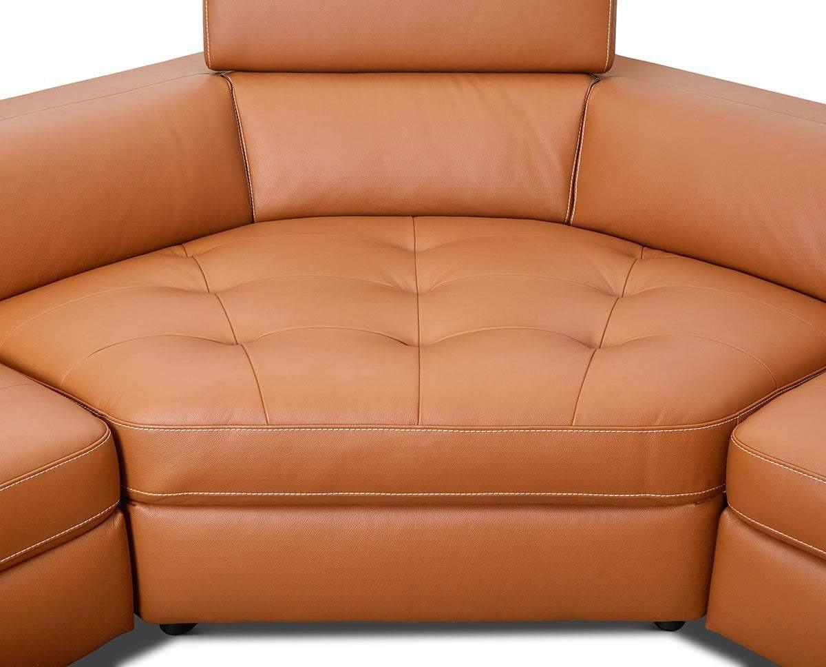 Kopervik Genuine Leather Power Reclining Sectional Sofa with USB Charging - Modern L-Shaped Couch for Living Room, Home Theater & Family Gatherings
