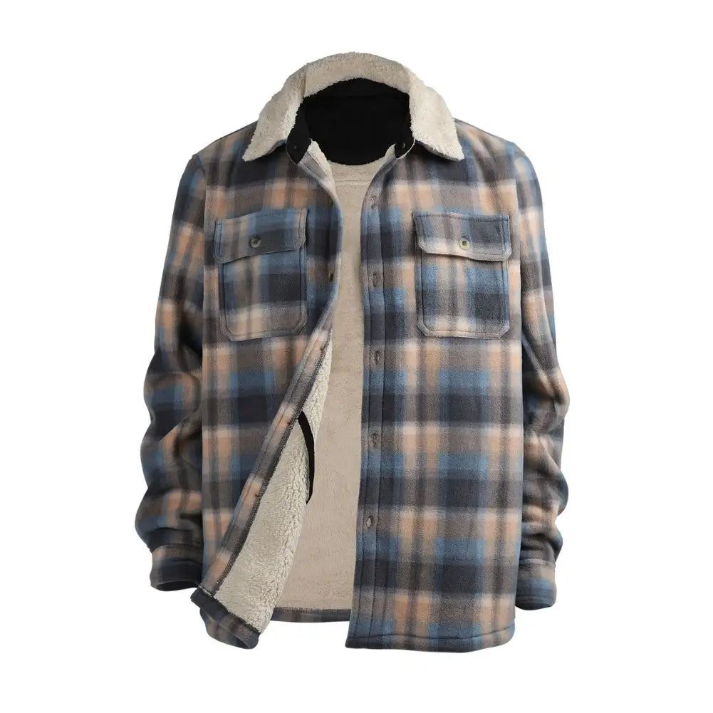 Men's Buffalo Plaid Jacket - Warm Flannel Shirt Jacket for Winter, Outdoor Camping & Casual Wear | Water-Resistant & Cozy Fleece Lining