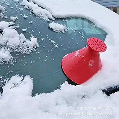 4 Pack Car Windshield Ice Scraper and Snow Brush Set - Heavy Duty Snow Removal Tool with Magic Funnel Design for Winter Car Cleaning - Perfect for Trucks, SUVs, and Sedans in Snowy Conditions