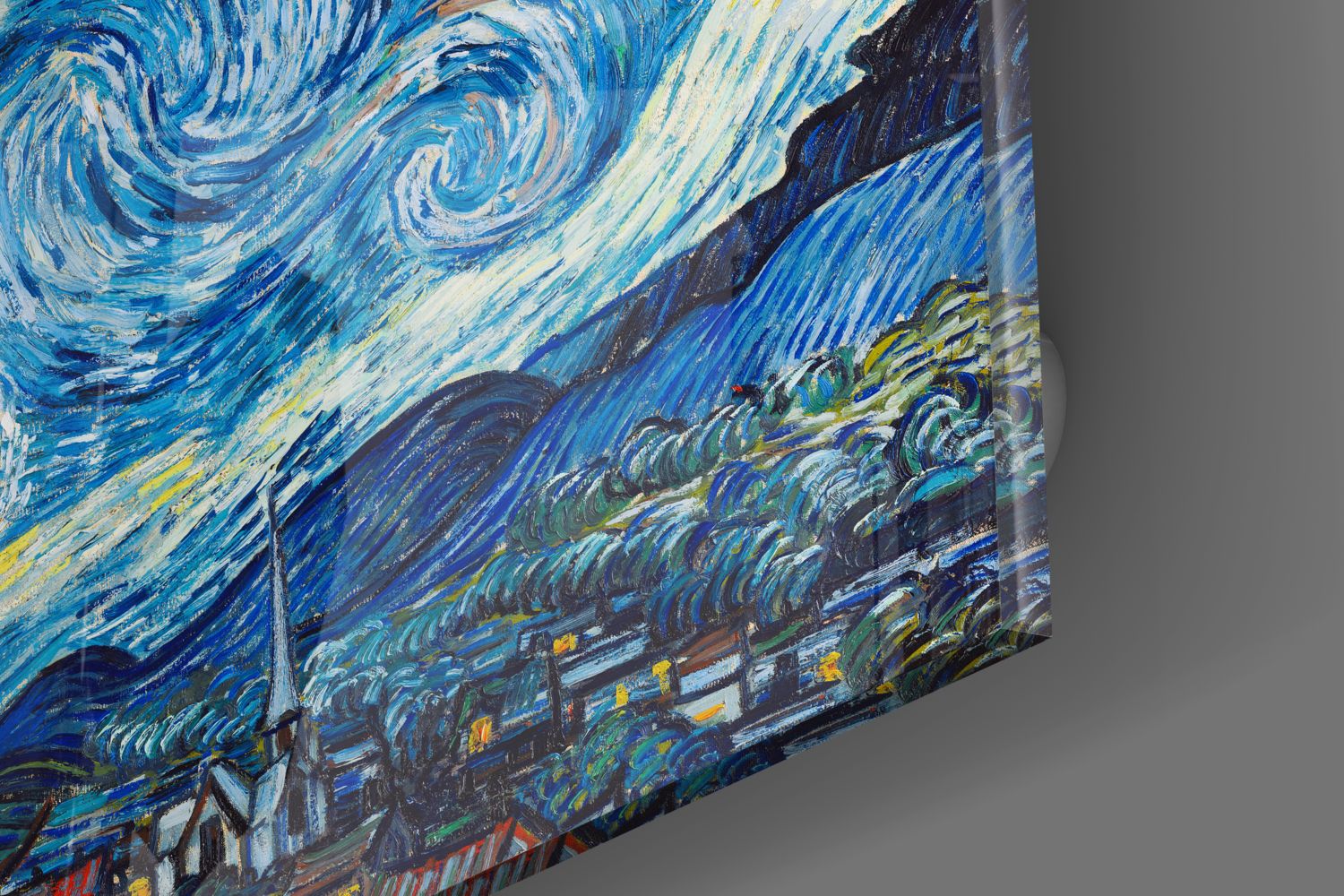 Van Gogh The Starry Night Canvas Wall Art - Handmade Oil Painting Reproduction for Home & Office Decor - Perfect for Living Room, Bedroom, or Gift