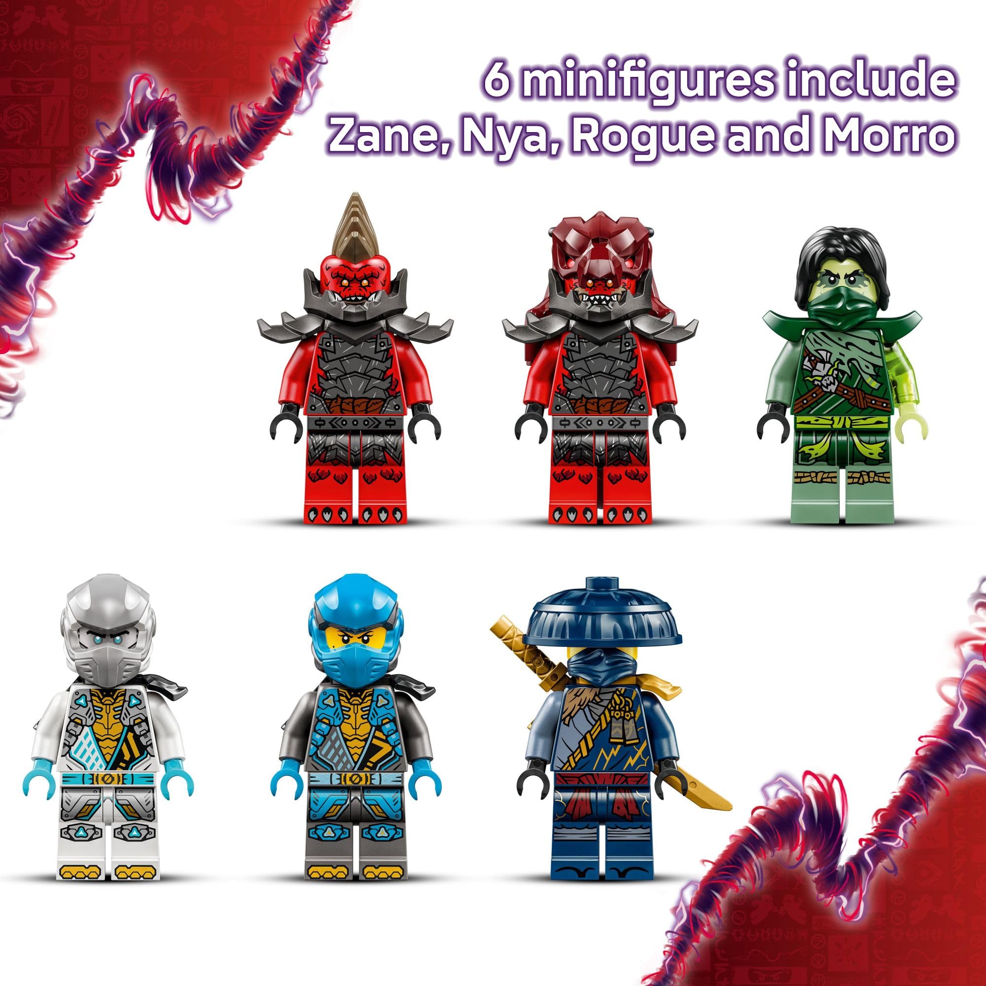 LEGO NINJAGO Dragonian Storm Village Building Set (71841) - 6 Ninja Minifigures with Spinner Toy - Creative Construction Playset for Kids Ages 7+ - Perfect Birthday Gift for Boys & Girls - Great for Pretend Play & Collectible Display
