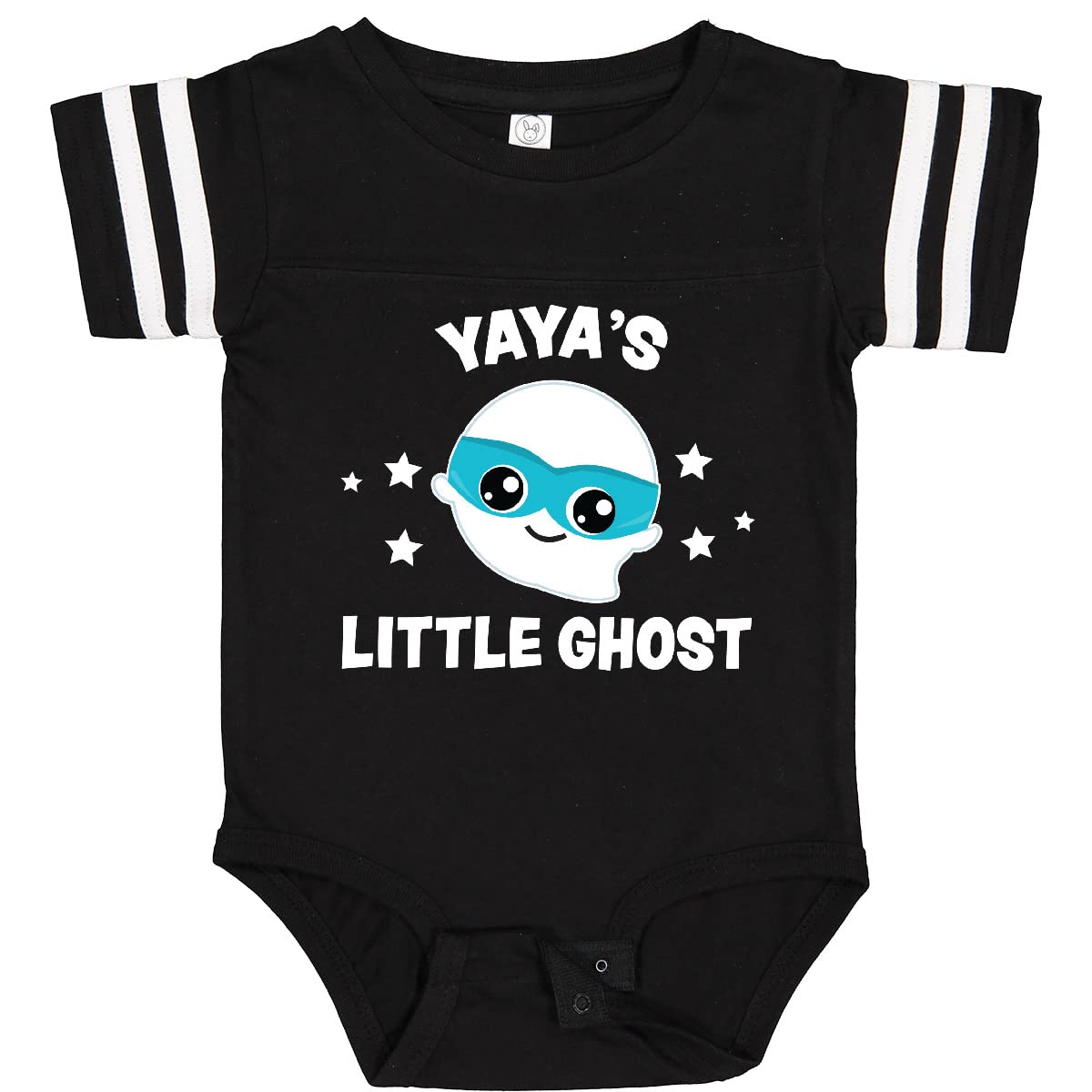 Inktastic Cute Yaya's Little Ghost with Stars Baby Bodysuit - Adorable Halloween Outfit for Infants & Toddlers - Perfect for Costume Parties, Trick-or-Treating & Photo Shoots
