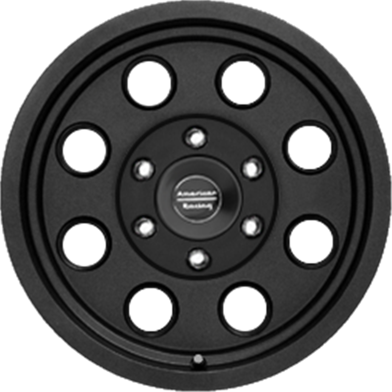 American Racing 15x8 AR172 Baja Satin Black Wheels - 19mm Offset - Off-Road & Street Performance for Trucks, Jeeps & SUVs