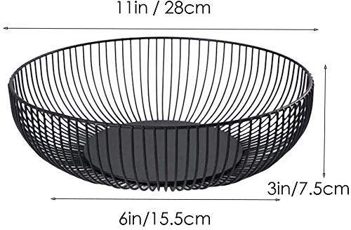 LANDTOM Creative Wire Fruit Bowls - Modern Fruit Basket & Snack Storage Holder for Kitchen, Dining Table, or Countertop (24 x 15 Inches, Chrome) - Perfect for Fresh Fruits, Snacks, Party Serving & Home Decor