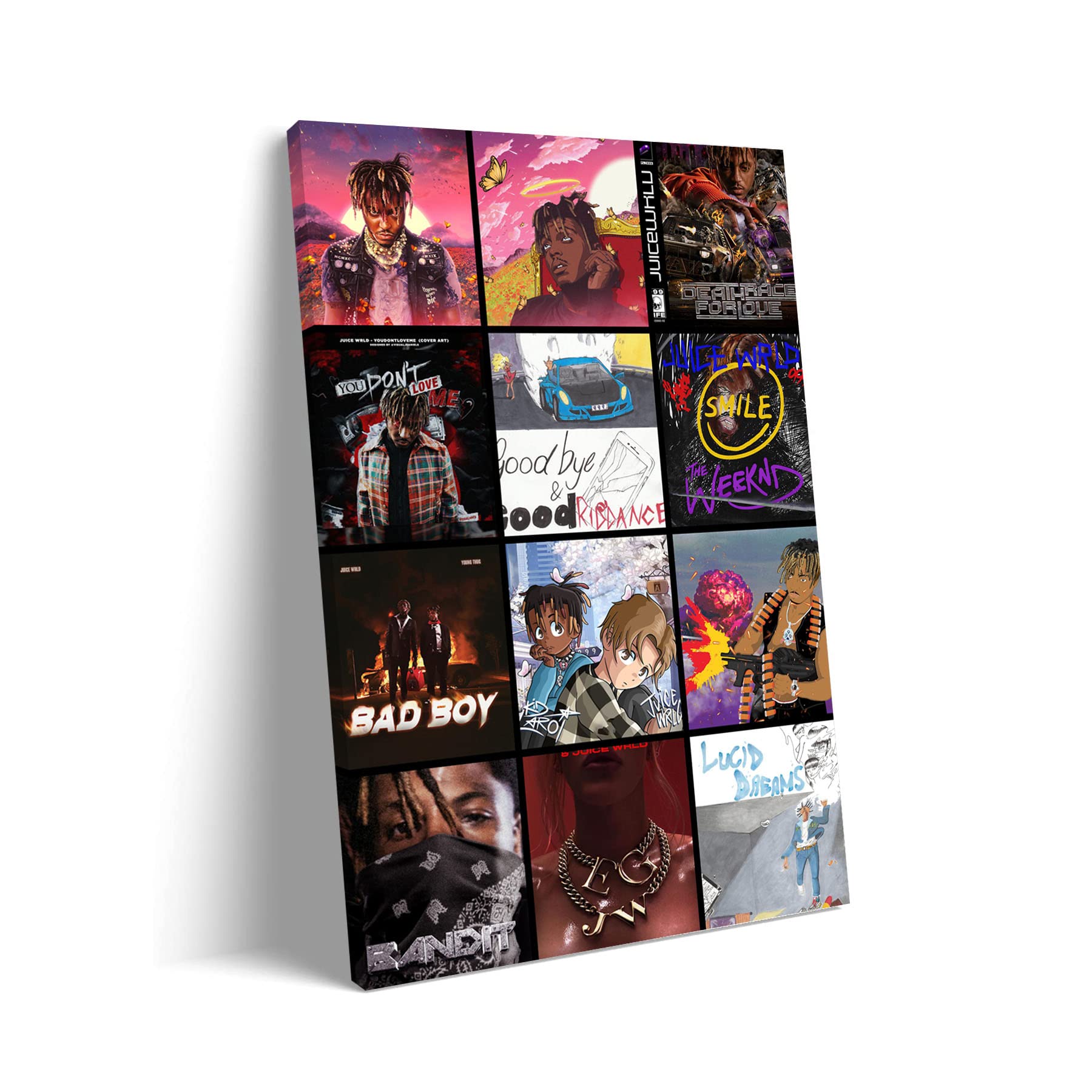 Rapper Cover Album Puzzle Poster - Modern Bar & Cafe Wall Art, Music Fans Collection Decor - Santa RONA Framed Poster (24×36 inch) - Perfect for Home, Office & Music Studio Decoration