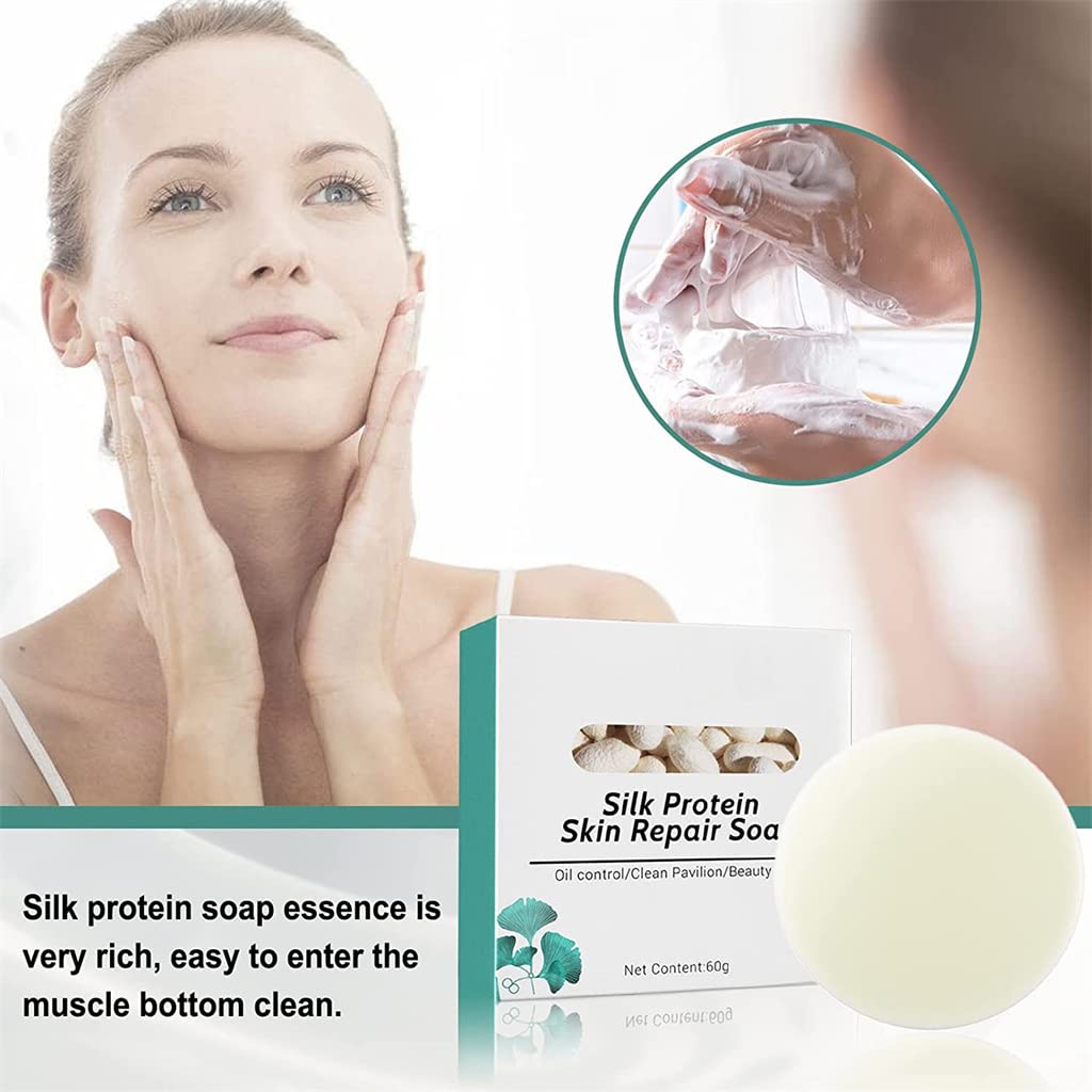 SkinFerm Collagen Milk Whitening Soap with Silk Protein - Skin Repair, Exfoliating & Brightening Bar for Face & Body (3 Pack) - Perfect for Daily Skincare Routine & Glowing Complexion