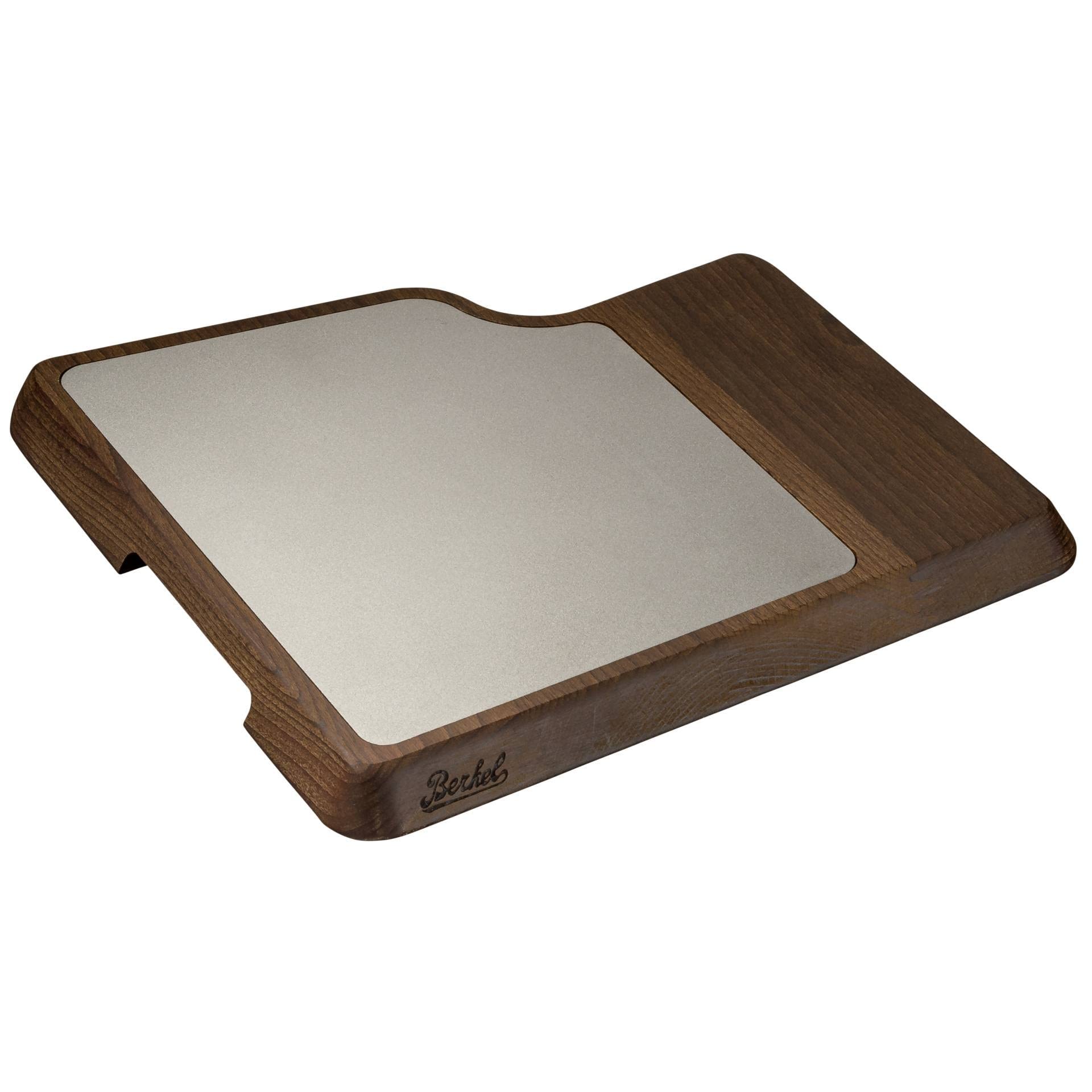 Premium Berkel Wooden Presenting Board with Stainless Steel Plate for Home & Professional Use – Perfect for Displaying Meat, Prosciutto, Cheese, Vegetables – Ideal for Charcuterie, Catering & Kitchen Decor | Made in Italy