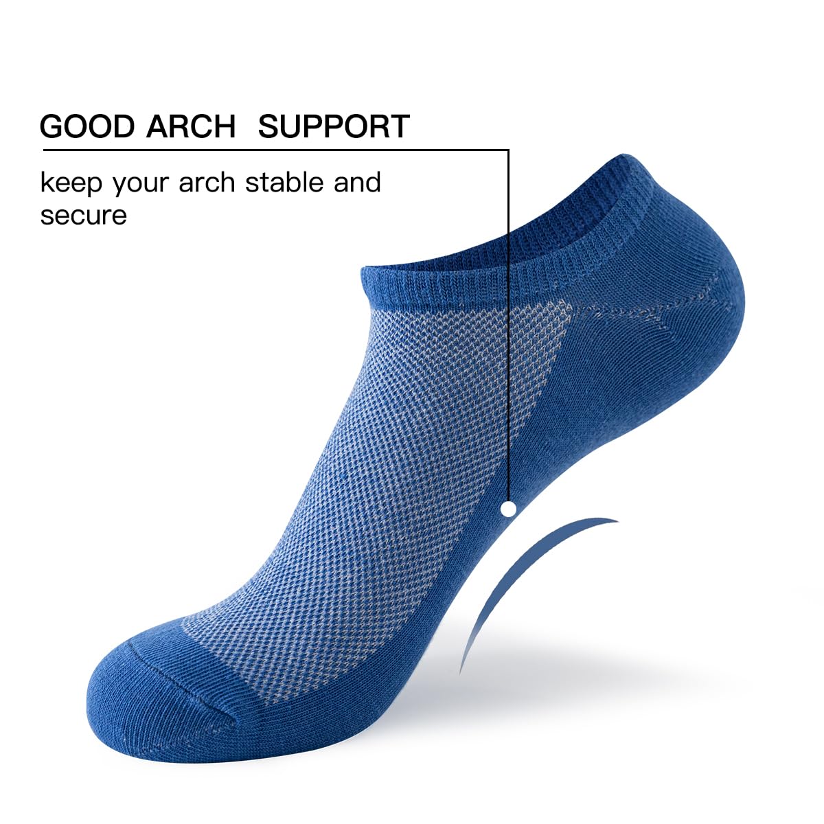 JOYNÉE 20 Pairs Men's No Show Socks - Low Cut Ankle Socks for Men, Breathable Short Casual Socks for Everyday Wear, Sports & Work - Perfect for Sneakers & Loafers