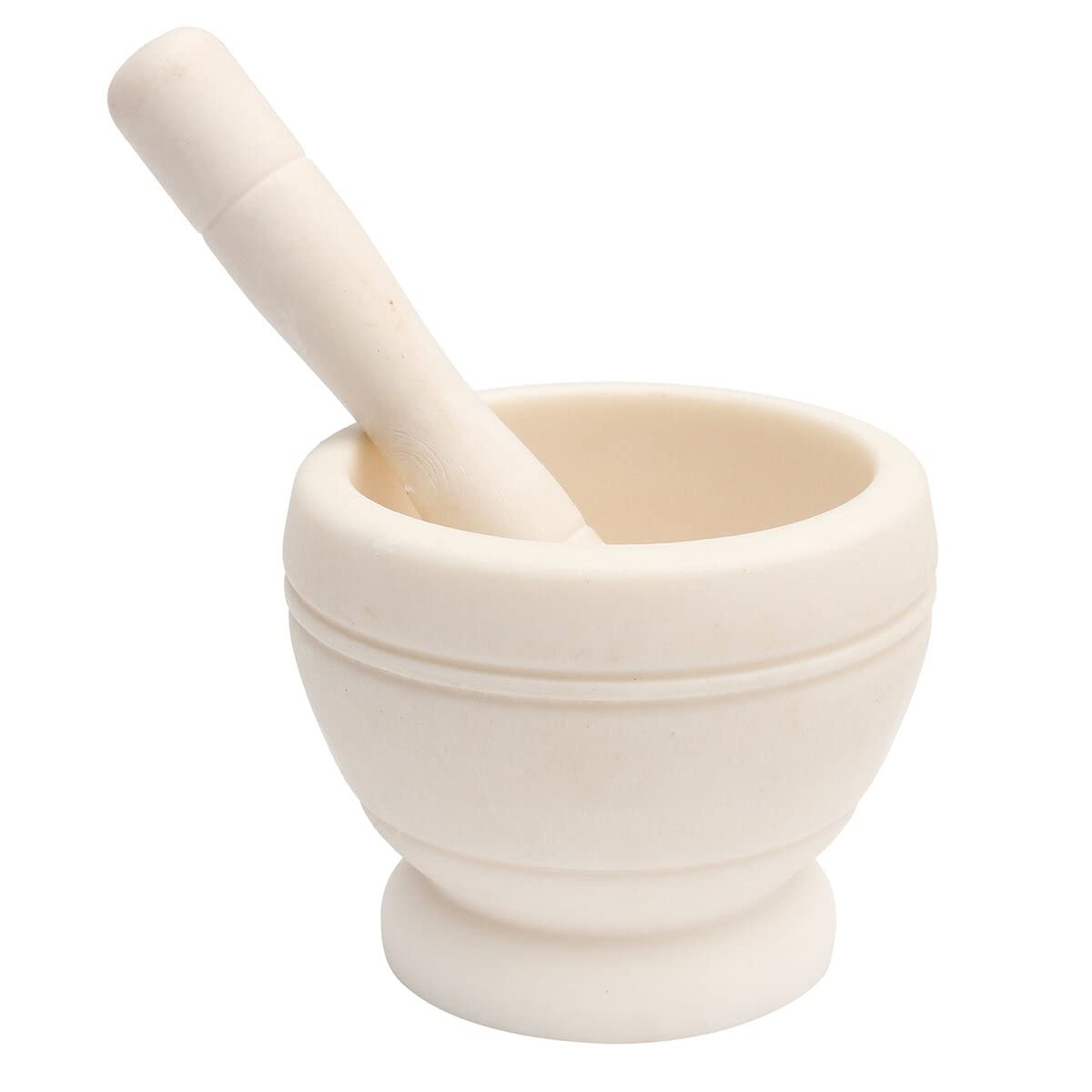Premium Wood Grain Resin Pestle and Mortar Set - Garlic Herb Spice Grinder, Crusher & Mixing Bowl for Kitchen - Perfect for Crushing Garlic, Grinding Spices, Making Pesto & Guacamole