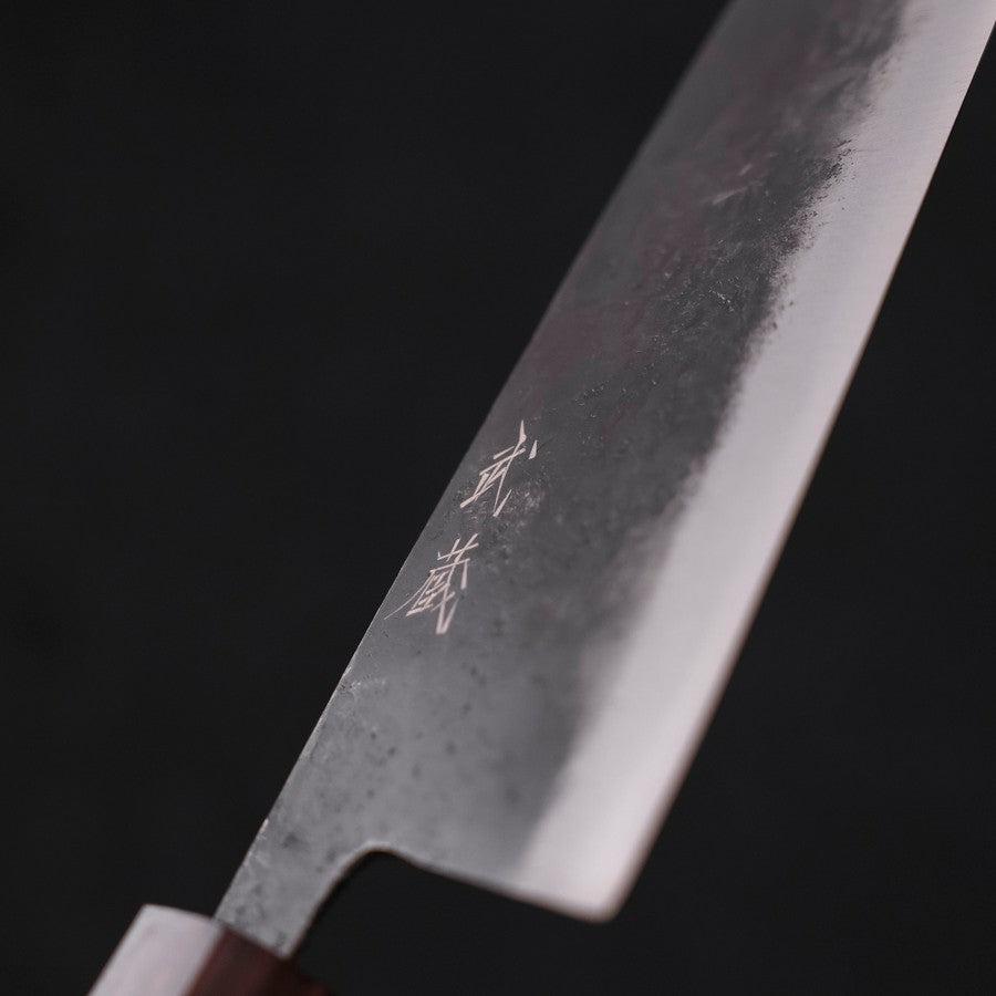Premium Santoku Knife - Blue Steel #2 Kurouchi Finish with Ebony Handle - 165mm Japanese Chef Knife for Slicing, Dicing, and Chopping Vegetables, Meat, and Fish - Ideal for Home Cooks and Professional Chefs