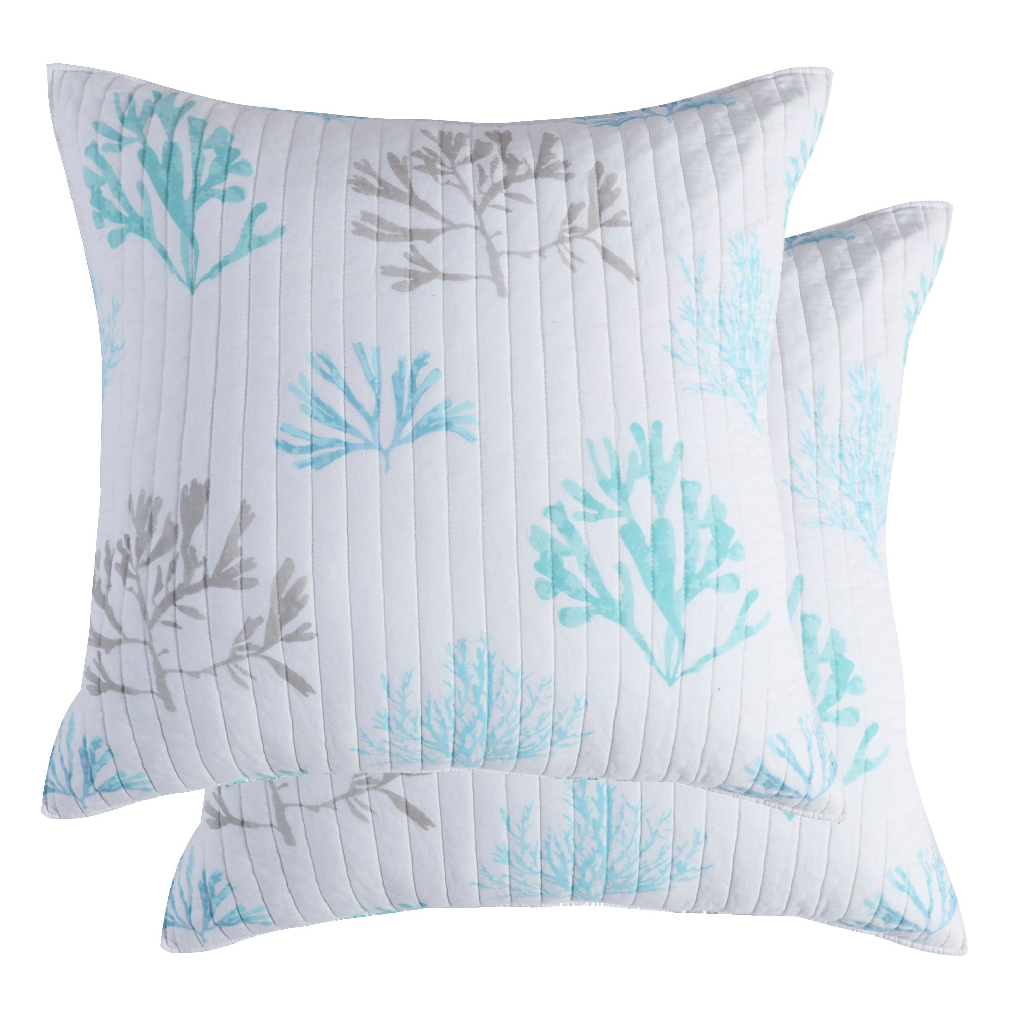 Stone Harbor Euro Sham Pillowcase Set of 2 - 26x26 Inch Luxury Decorative Square Pillow Covers for Bedroom, Living Room & Sofa