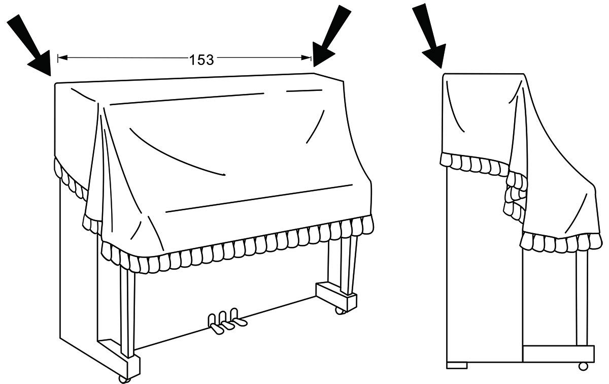 Waterproof Piano Cover for Yamaha Clavinova & ARIUS Digital Pianos (56.3 inches/143cm Wide) - Dust Protection & Keyboard Protection for Home, Studio & Stage Use