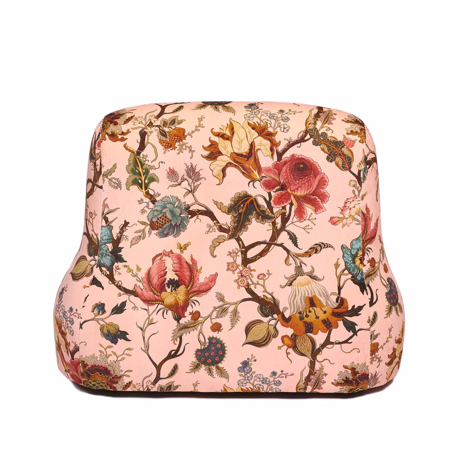 ARTEMIS Velvet Castle Chair in Blush Pink - Luxurious Velvet Upholstered Accent Chair for Living Room, Bedroom, or Office Decor