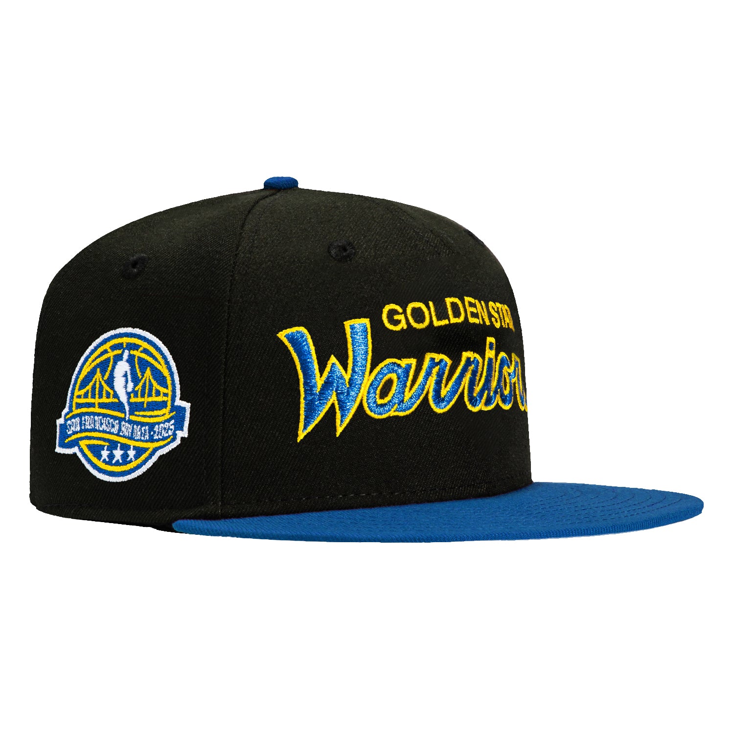 New Era 59Fifty Golden State Warriors 2025 NBA All-Star Game Patch Snapback Hat - Black & Royal Blue Official Licensed Cap for Basketball Fans & Streetwear Fashion | Perfect for Game Day, Collecting & Casual Wear