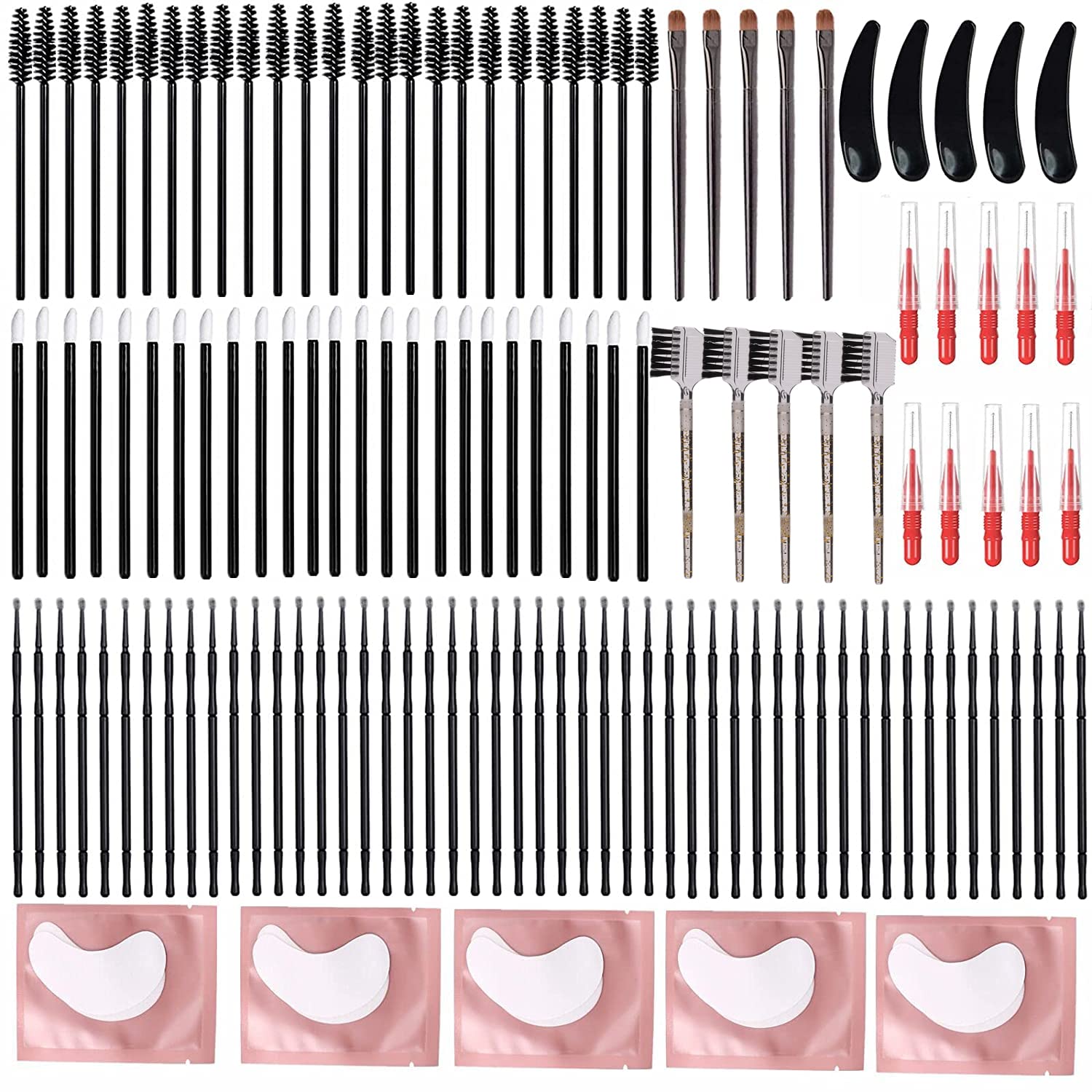 Professional Lash Lift & Tint Kit - DIY Eyelash Perm Supplies with Brow Lamination Brushes & Eye Pads | Portable 5-Piece Set for Home Salon & Professional Use | Perfect for Lash Artists, Beauty Salons & At-Home Makeovers