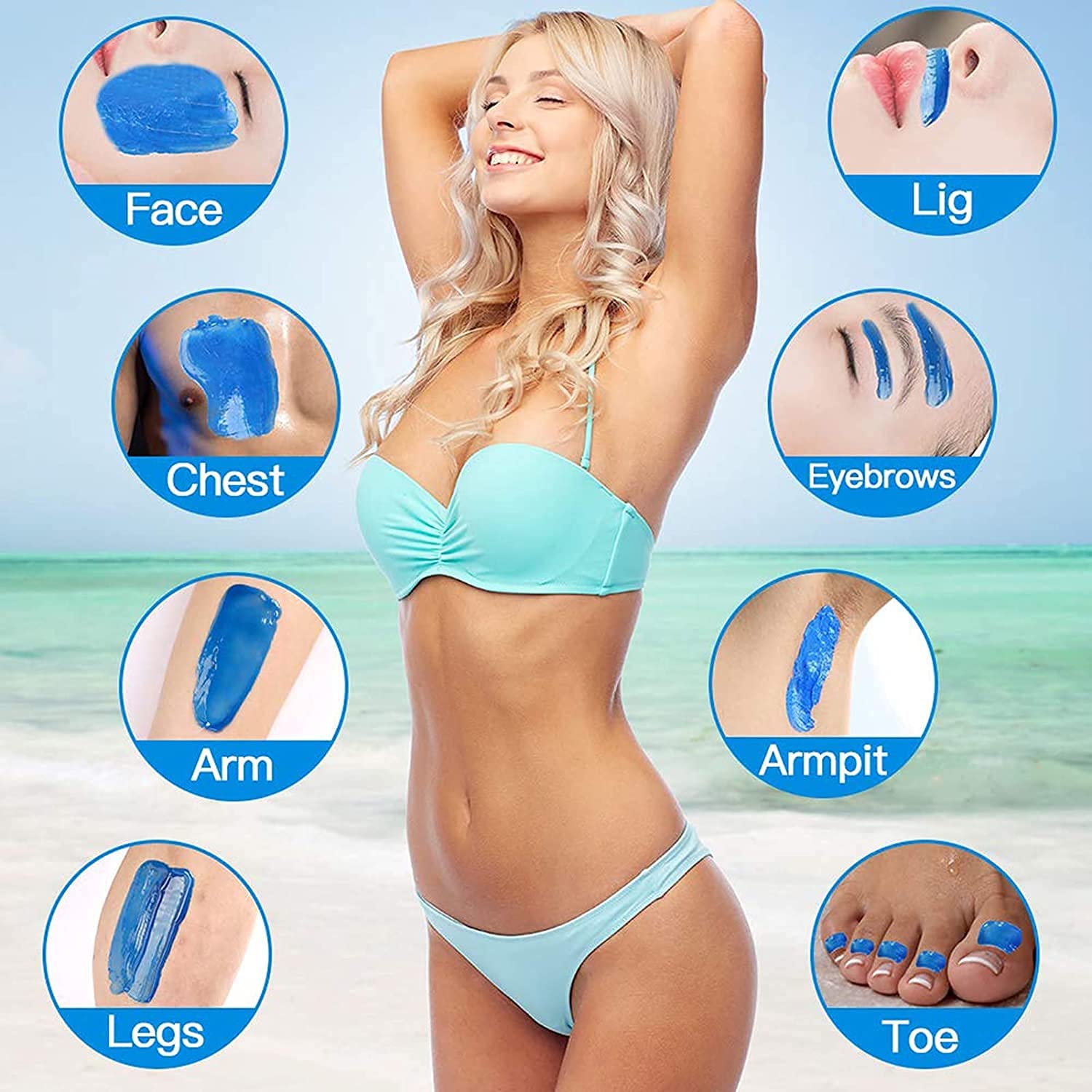 LED Wax Warmer for Hair Removal - Full Body Waxing Kit for Women & Men, Legs, Face, Eyebrows & Bikini Line | Home Waxing with Digital Display | Perfect for DIY Salon & Spa Treatments