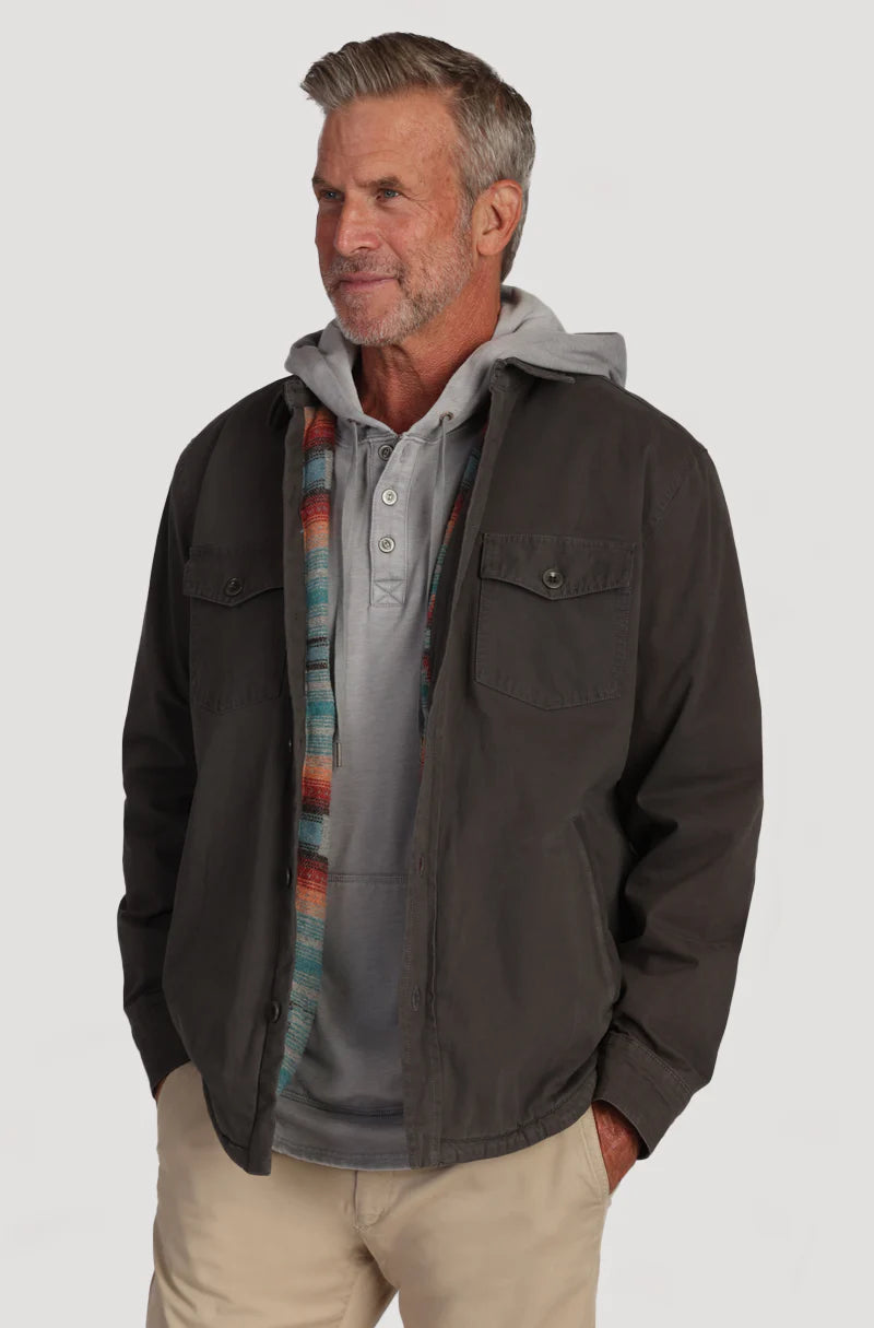 TRUE GRIT Carbon Shirt Jacket - Lightweight & Durable Men's Outdoor Shirt for Hiking, Camping & Casual Wear