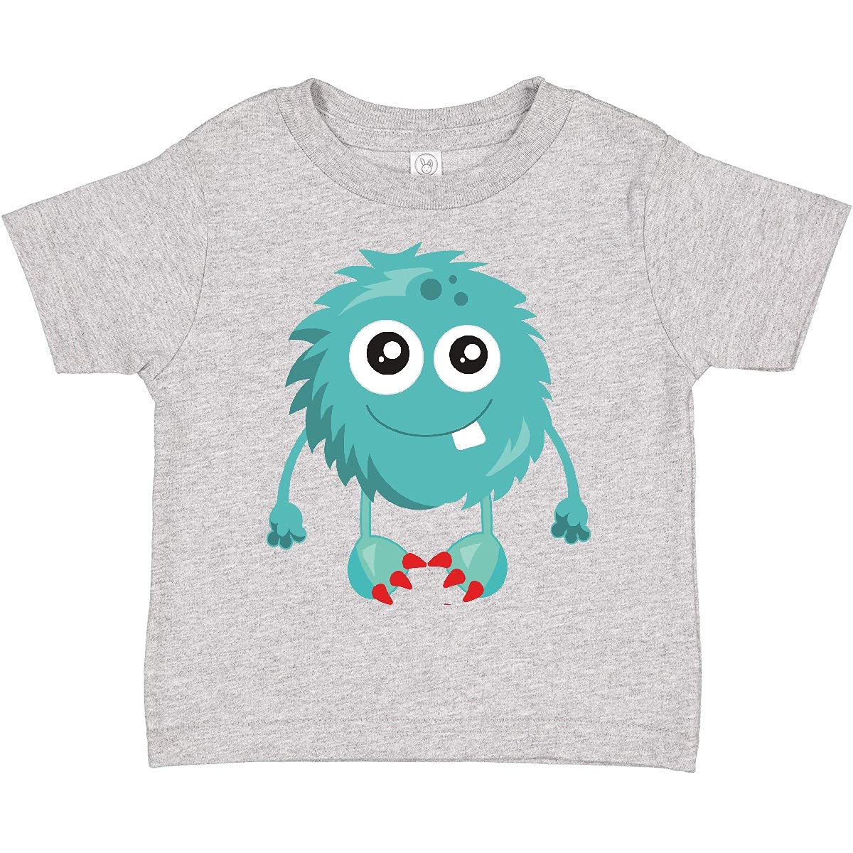 Inktastic Furry Monster Toddler T-Shirt - Blue Cute Monster Graphic Tee for Kids | Playdate & Birthday Party Outfit