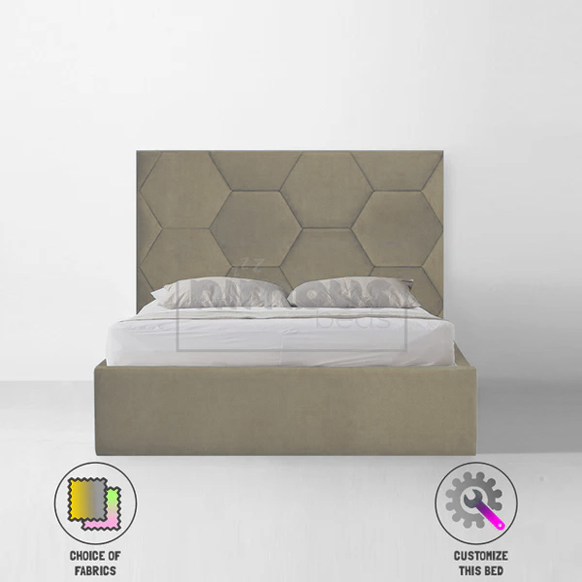 Queen Size Honeycomb Bed Frame with Strong Metal Support - Perfect for Modern Bedrooms & Guest Rooms