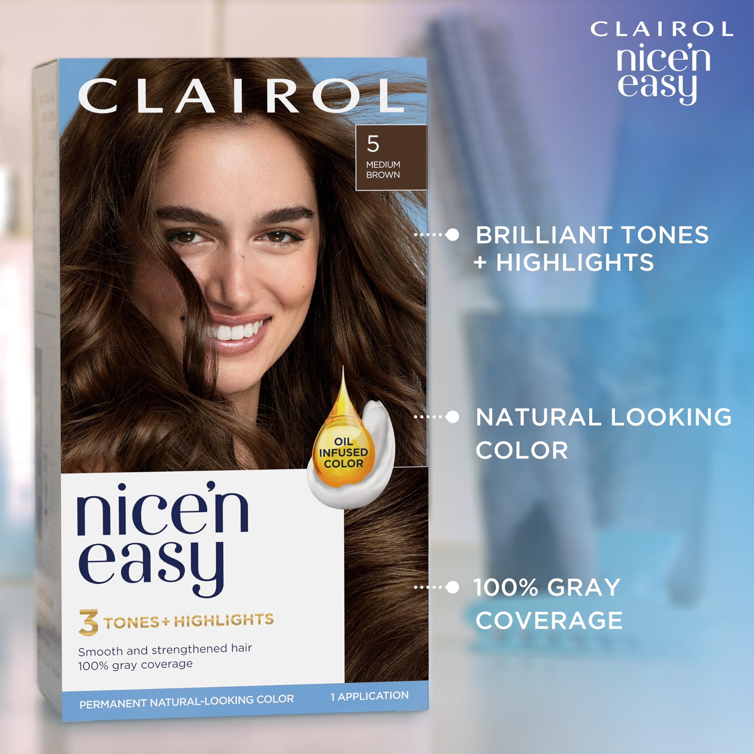 Clairol Nice'n Easy Permanent Hair Dye - 2 Black Hair Color Kit (Pack of 3) | Long-Lasting Gray Coverage & Vibrant Color for At-Home Hair Coloring