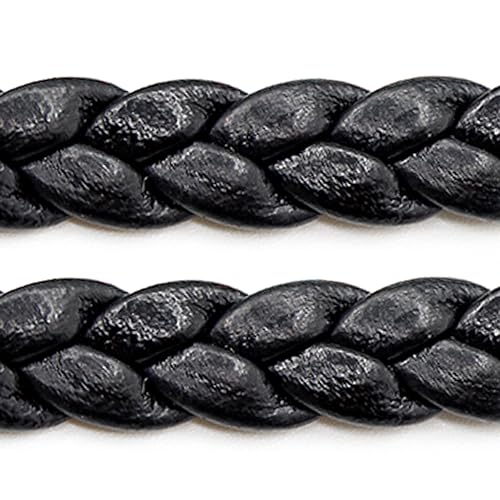 Leather Black Braided