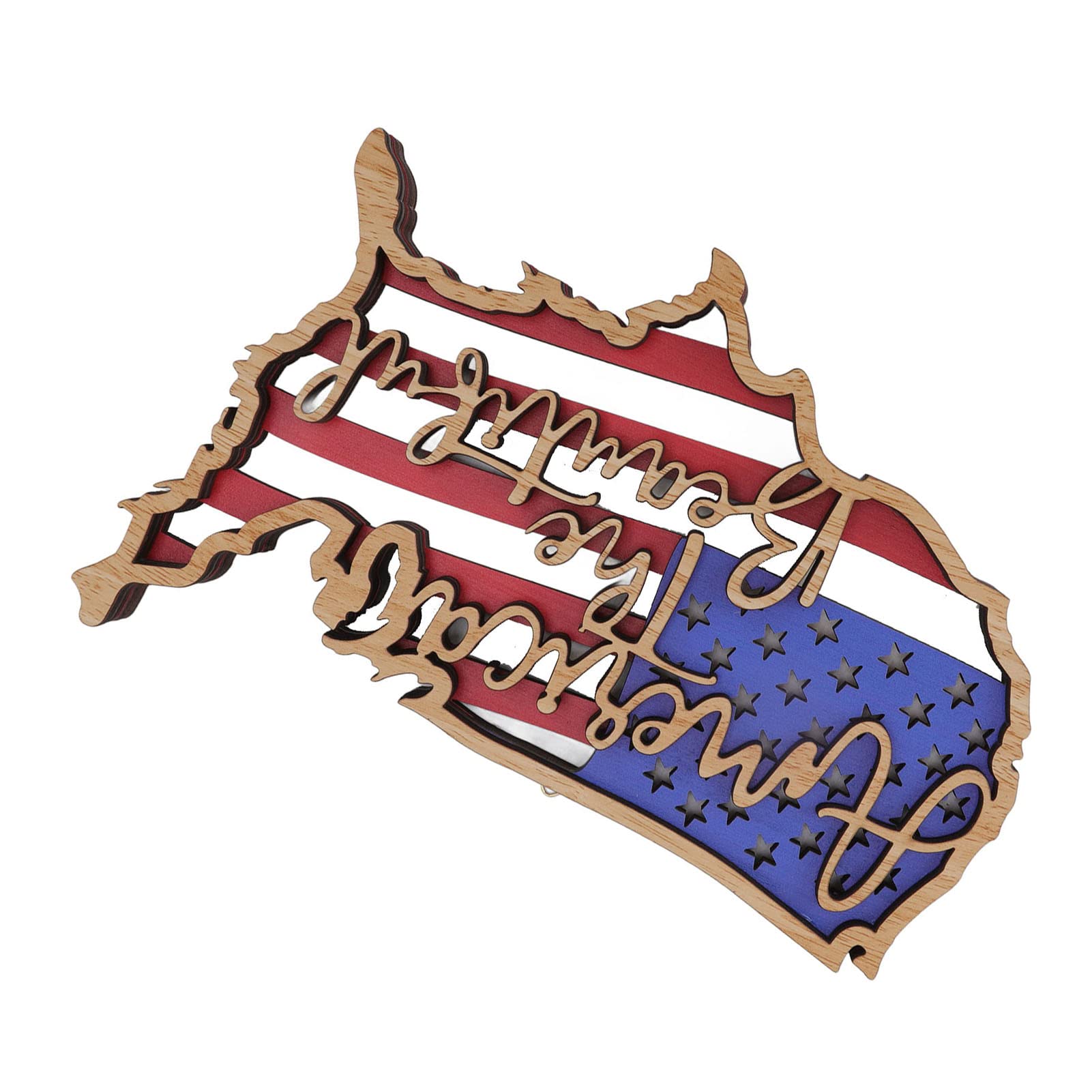 RTLR Hand-Painted American Flag Ornament - Patriotic Independence Day Decor for Bedroom, Door & Wall | Perfect for 4th of July, Memorial Day & Veterans Day Celebrations
