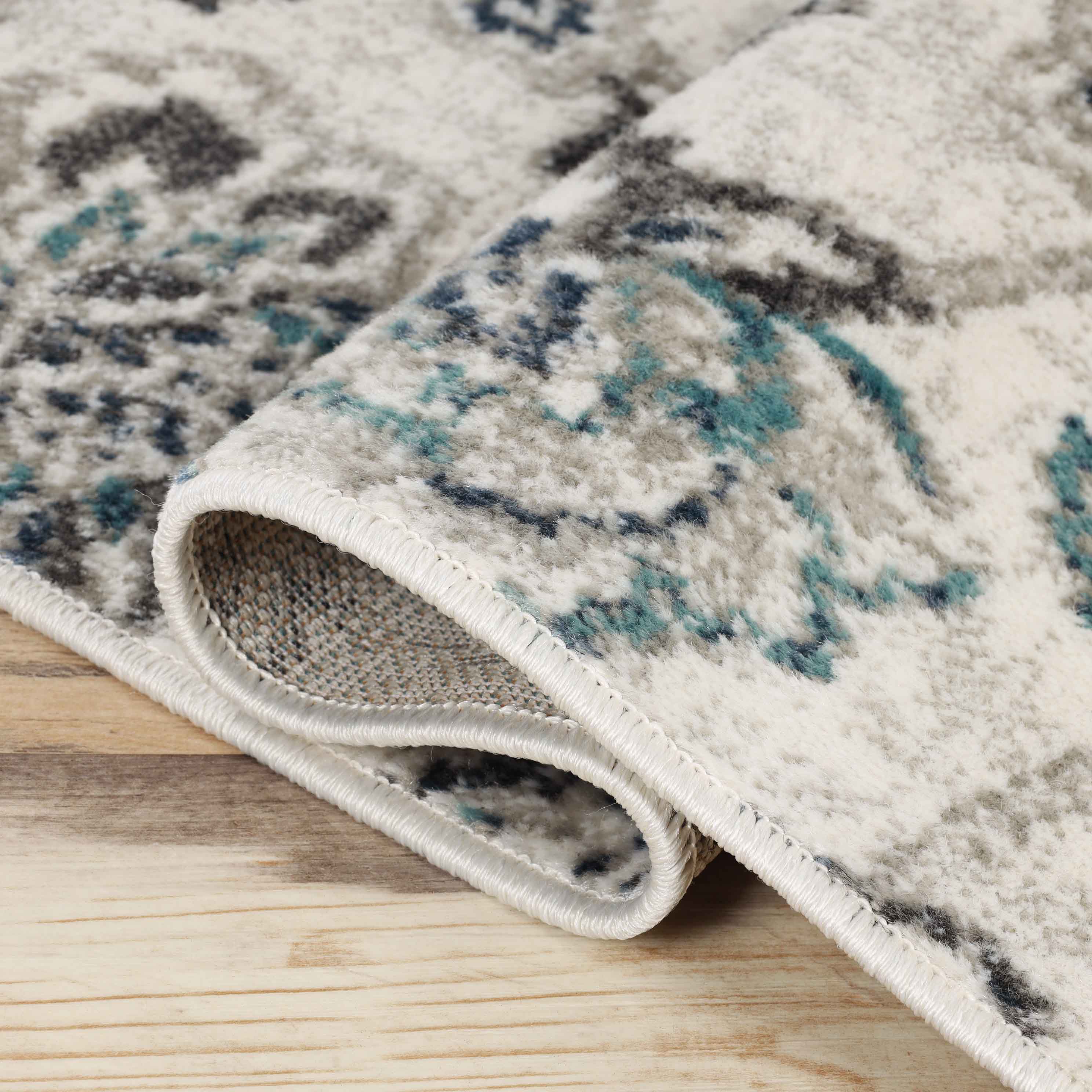 Jacobean Floral Modern Farmhouse Indoor Area Rugs & Runner Rugs - Soft Non-Slip Living Room Bedroom Decor for Cozy Home