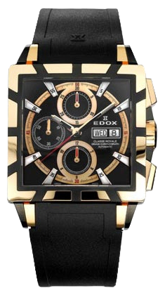 Edox Classe Royale Chronograph Men's Watch 01105 357RN NIR - Luxury Swiss Automatic Chronograph with Stainless Steel Bracelet - Perfect for Business, Formal Events & Gift Giving