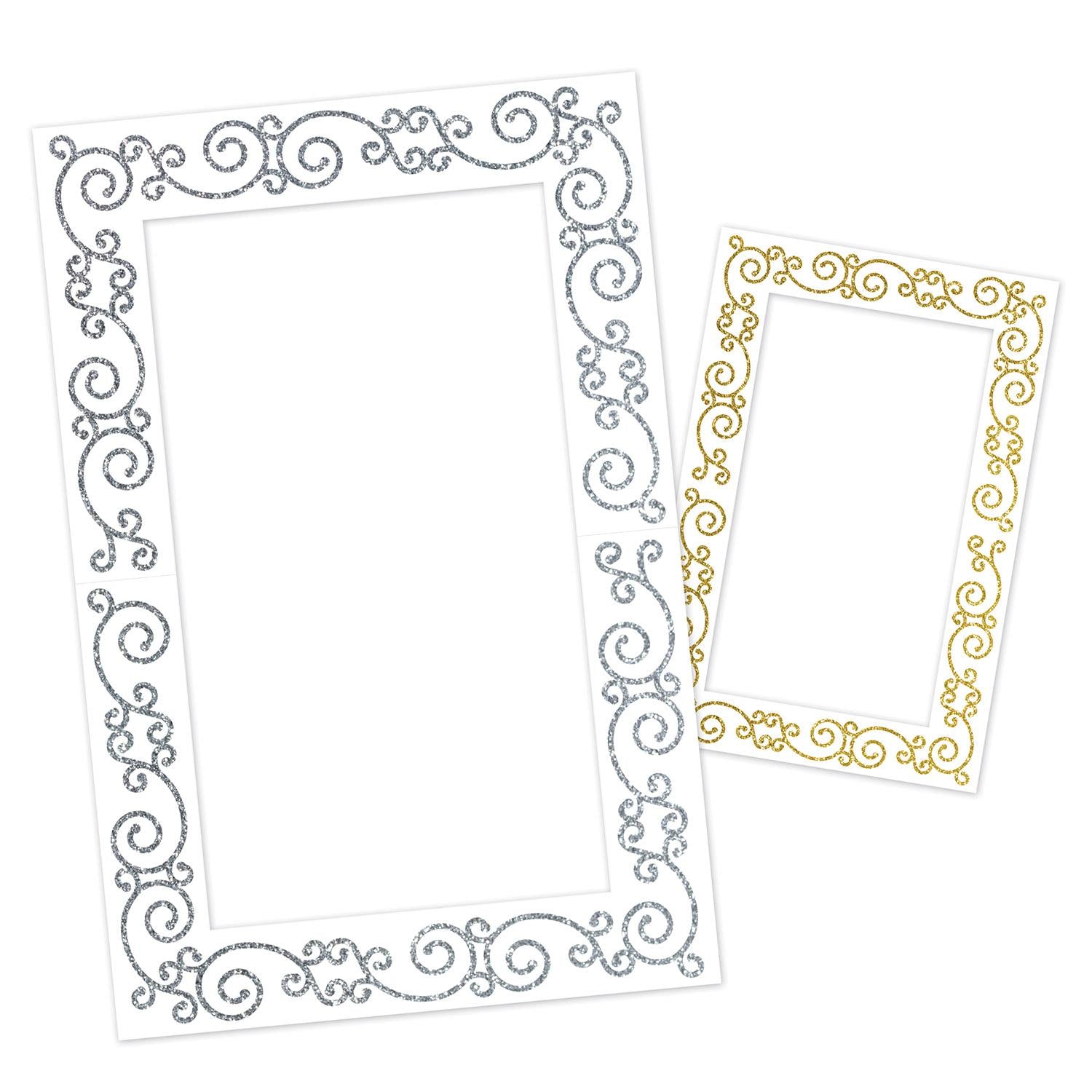 12 Pack Beistle Glittered Photo Fun Frames - Party Decorations for Birthday, Wedding, Baby Shower & Holiday Celebrations
