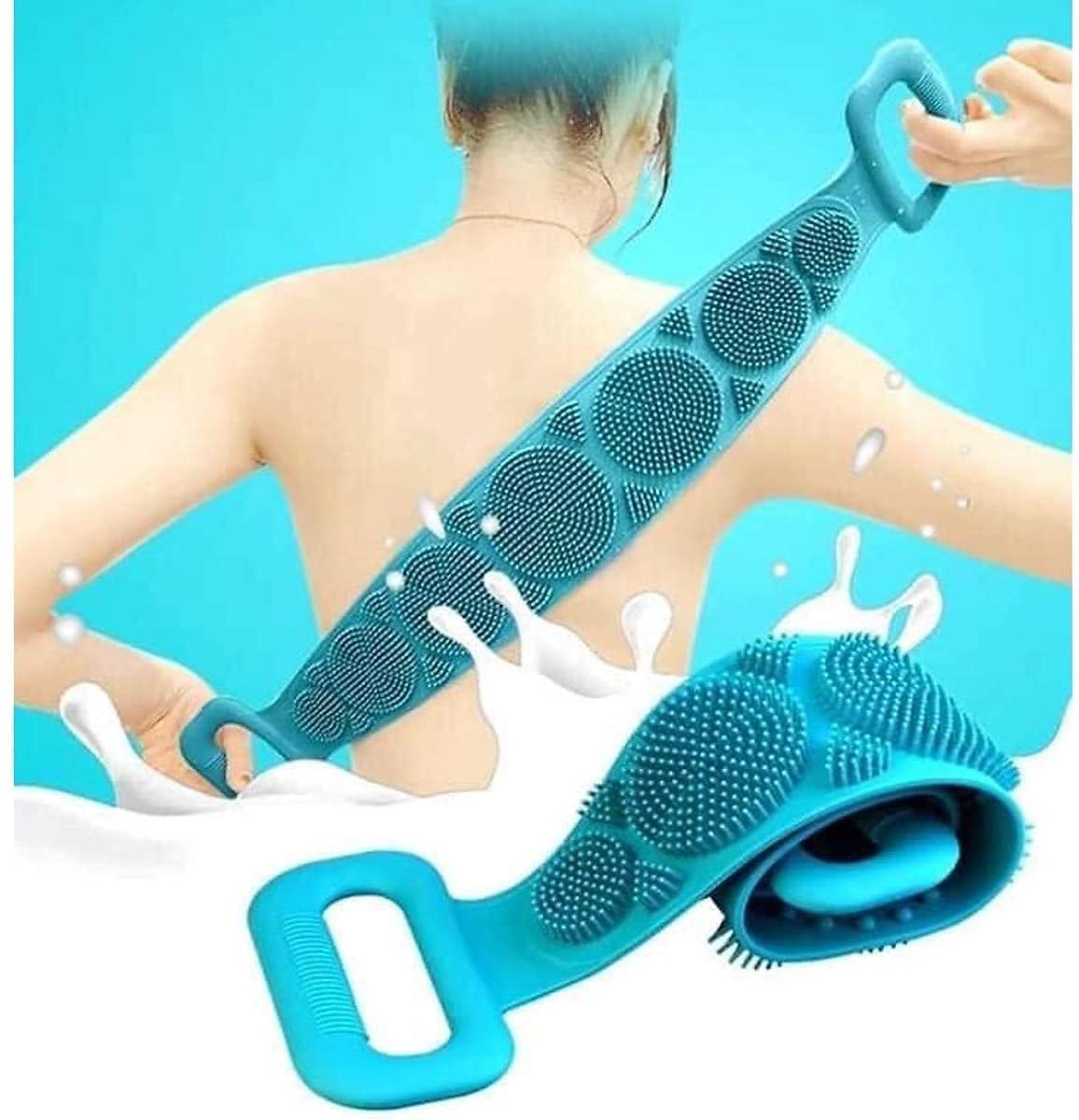 CHEM-AB ENTERPRISE Silicone Body Scrubber - Exfoliating Bath Brush for Dead Skin Removal - Soft Shower Brush for Men, Women & Kids - Unisex Back Scrubber (Multicolor) - Perfect for Spa, Shower & Exfoliation Routine