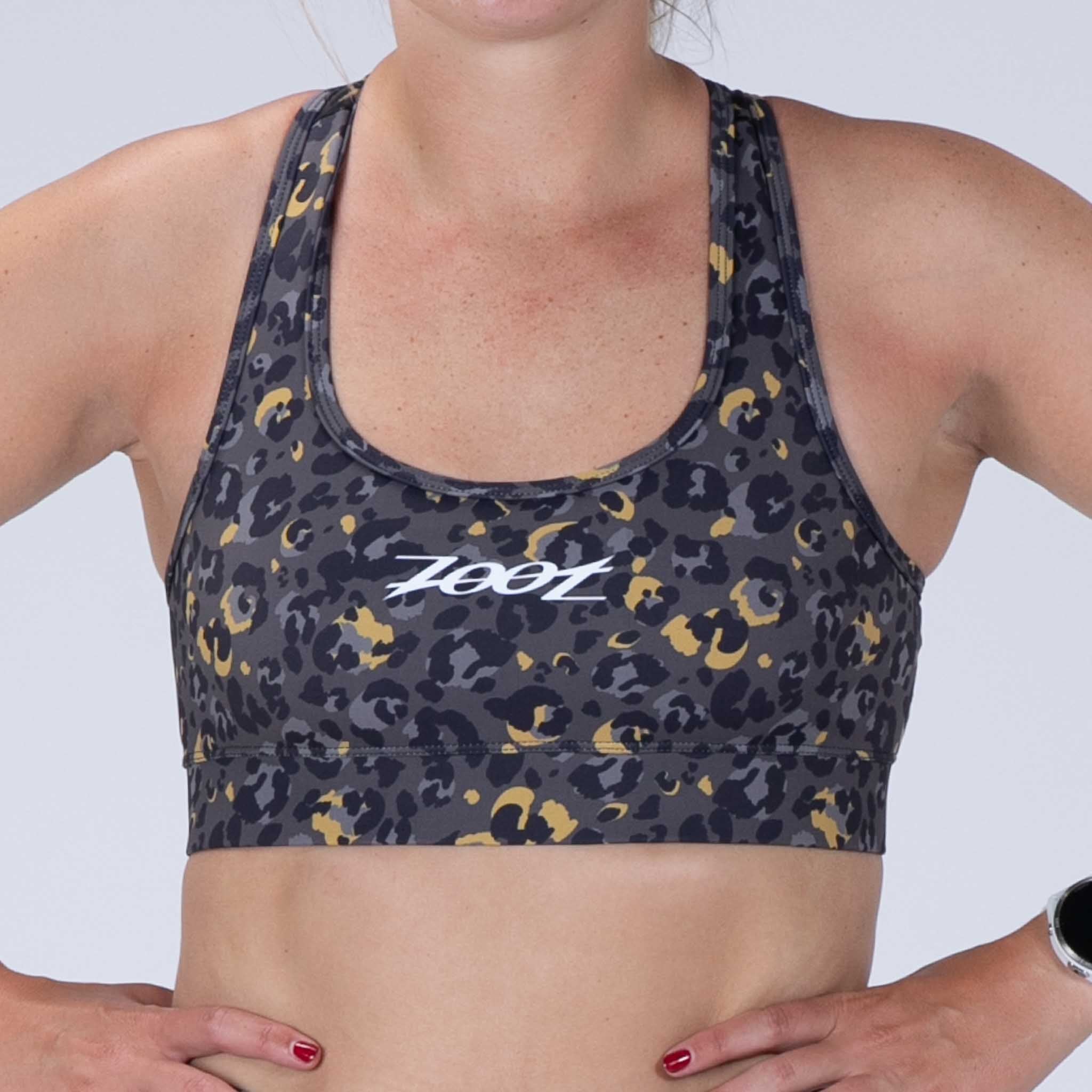 Women's Limited Edition Run Bra - Cheetah Print Sports Bra for Running, Yoga & Gym Workouts - High Support & Comfort for Active Women