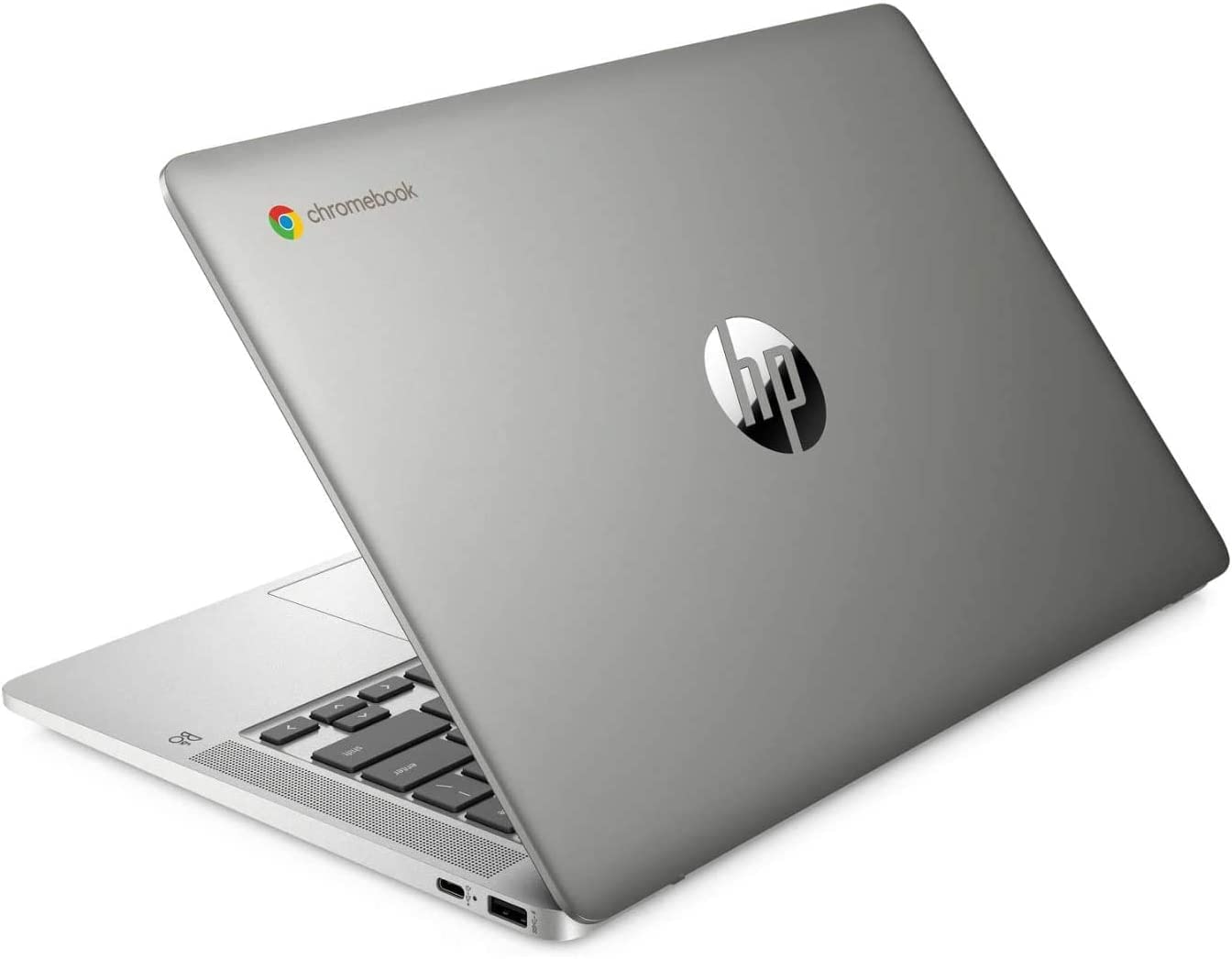 HP Chromebook 14A-NA1083CL 14-inch Laptop - Intel Celeron N4500 1.1GHz, 4GB RAM, 128GB eMMC, Chrome OS (Renewed, Mineral Silver) | Lightweight & Portable for Students, Remote Work & Web Browsing