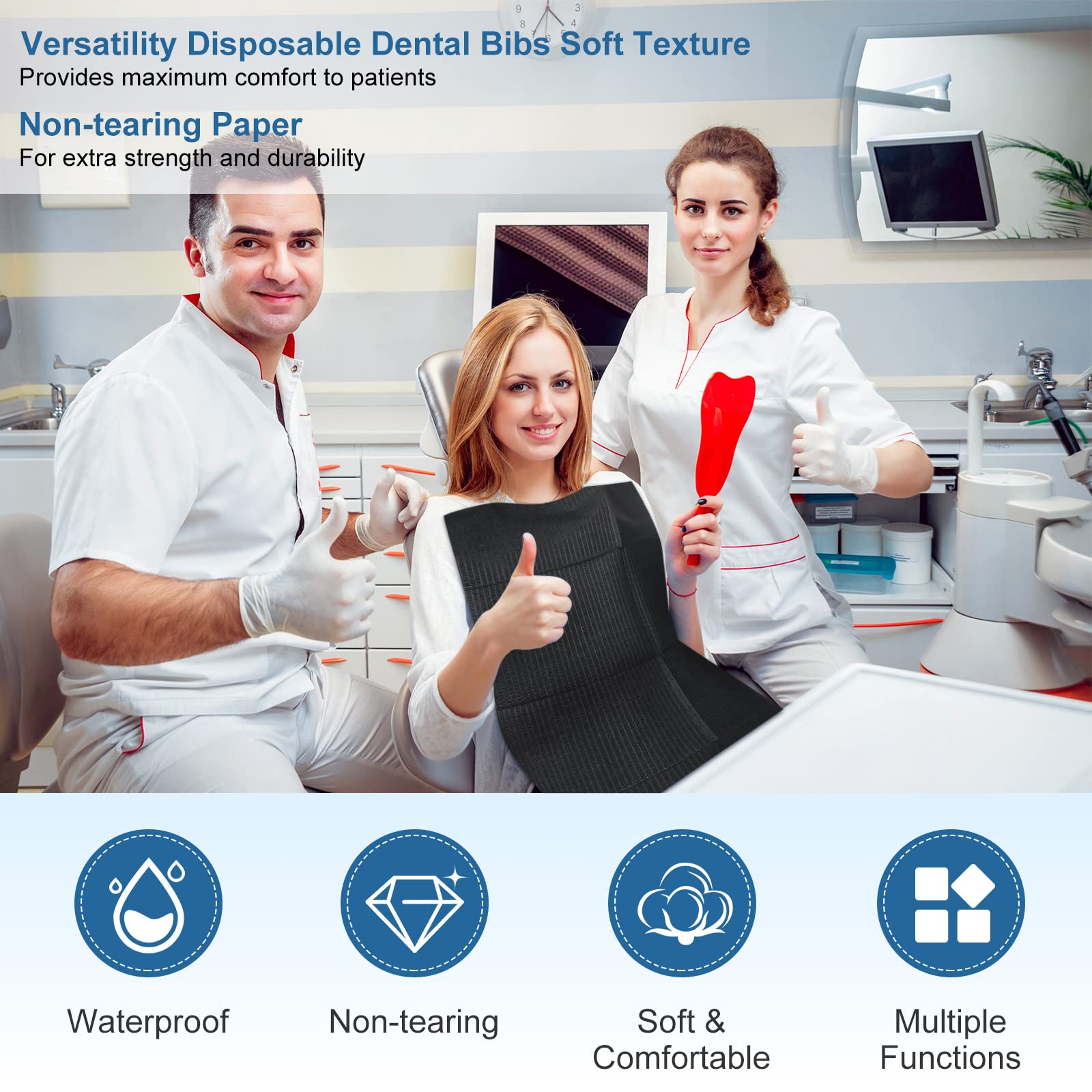 **Weewooday 1000 Pcs Disposable Dental Bibs - 13