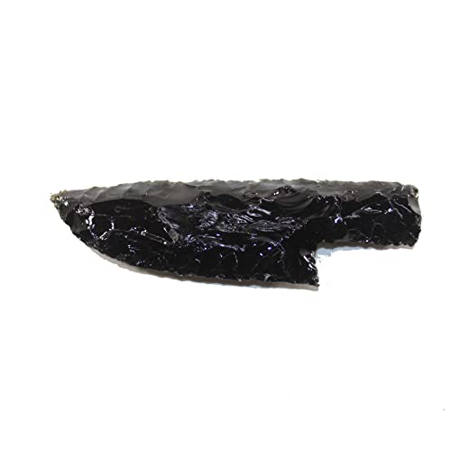 Small Obsidian Ornamental Knife Blade #9125 - Handcrafted Mountain Man Collectible Knife for Outdoor Enthusiasts & Decorative Display