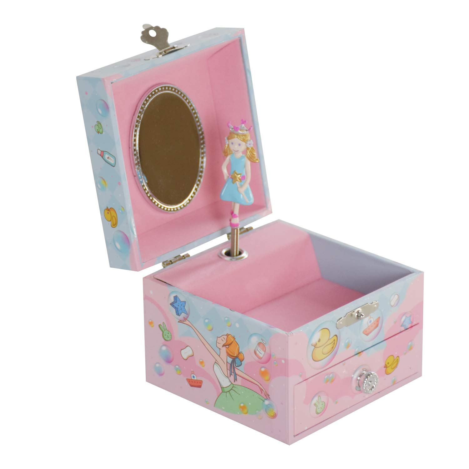 Girl's Swan Lake Music Jewelry Box - Kids Gift for Birthdays