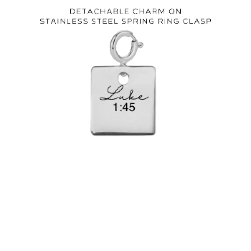 Personalized Engraved Charms with Detachable Clasp - Custom Name Jewelry Gift for Women - Perfect for Necklaces, Bracelets & Keychains - $10.00