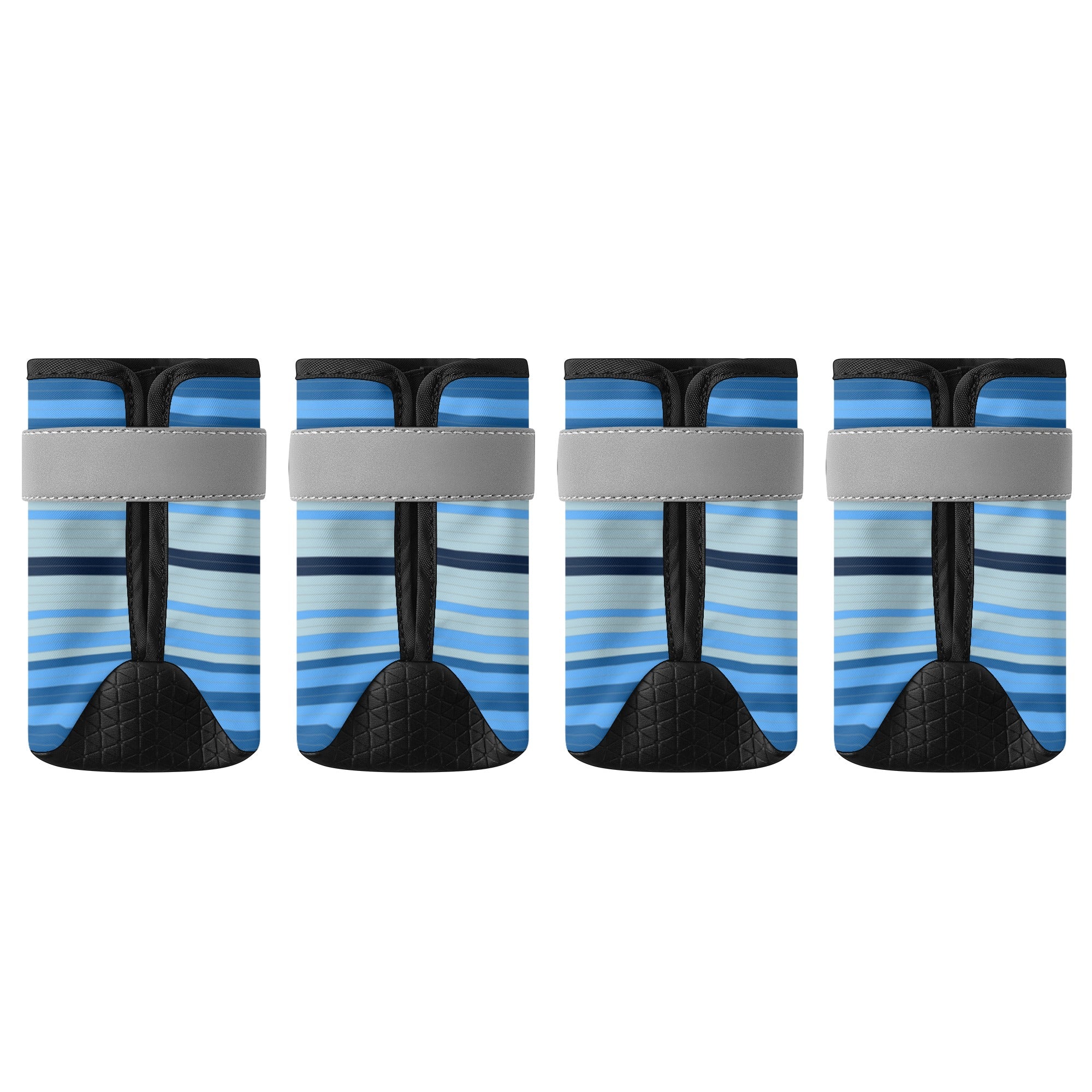 Non-Slip Dog Boot Socks - Striped Blue Paw Protectors for Indoor & Outdoor Use - Perfect for Hardwood Floors, Snow, and Hot Pavement