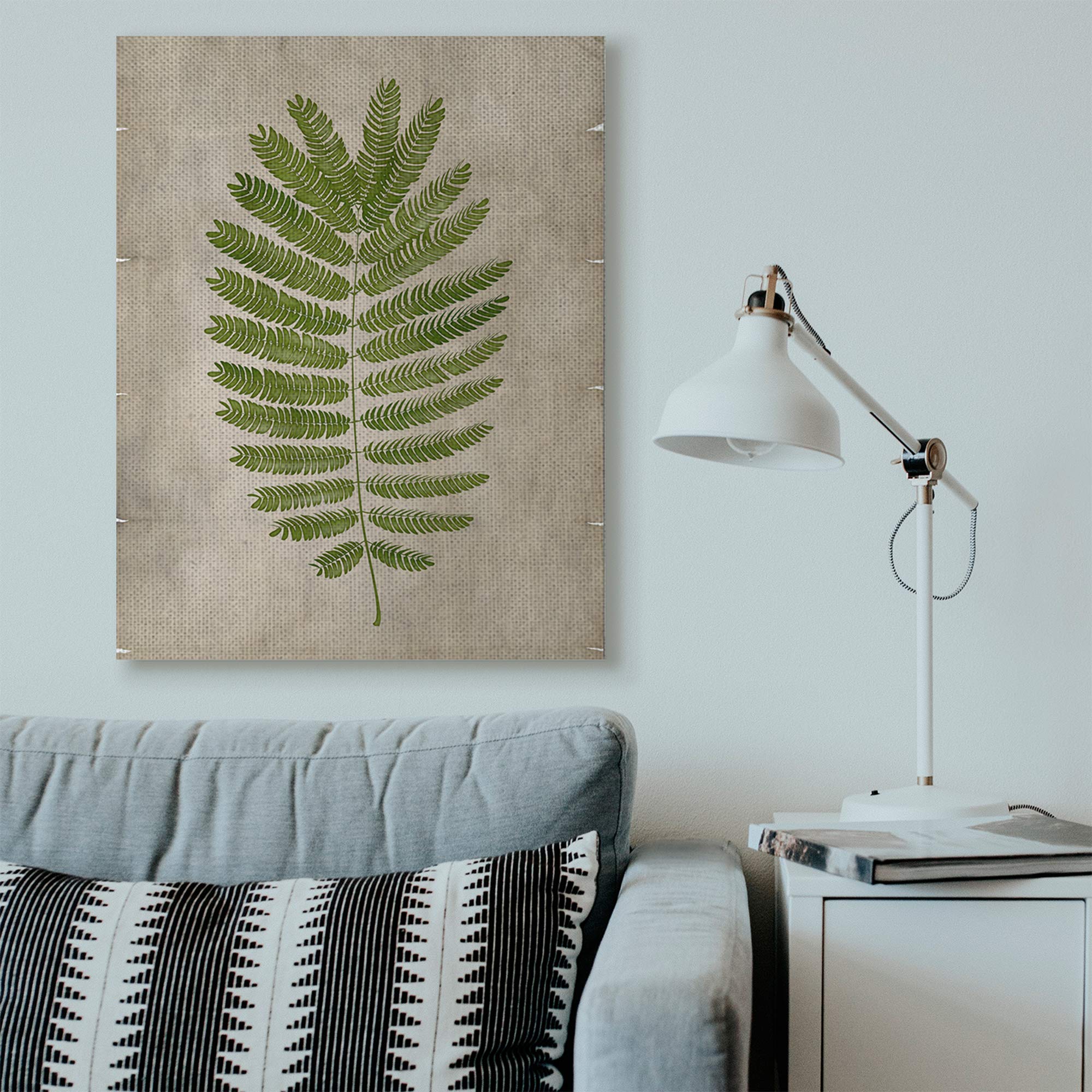 Stupell Industries Botanical Plant Drawing Parchment Green Canvas Wall Art - 36