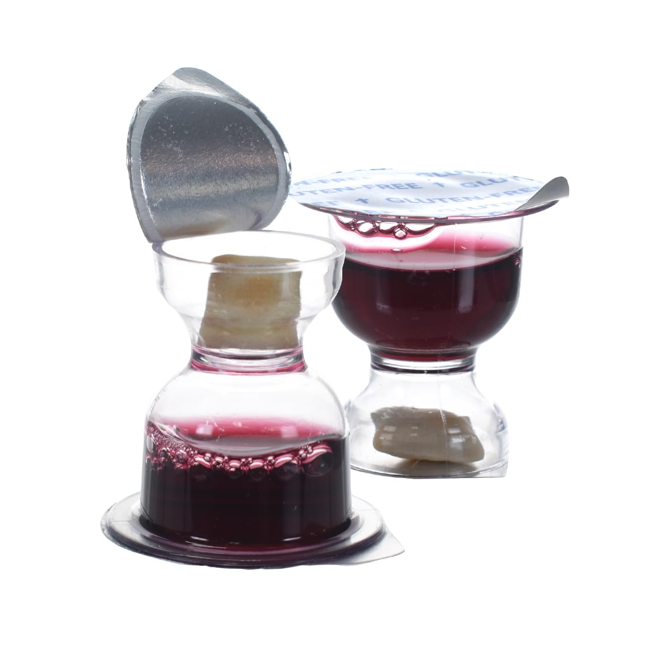 Gluten-Free Pre-Filled Disposable Communion Cups with Concord Grape Juice & Bread - Pack of 200 for Church Services, Home Worship & Religious Ceremonies - Free Shipping