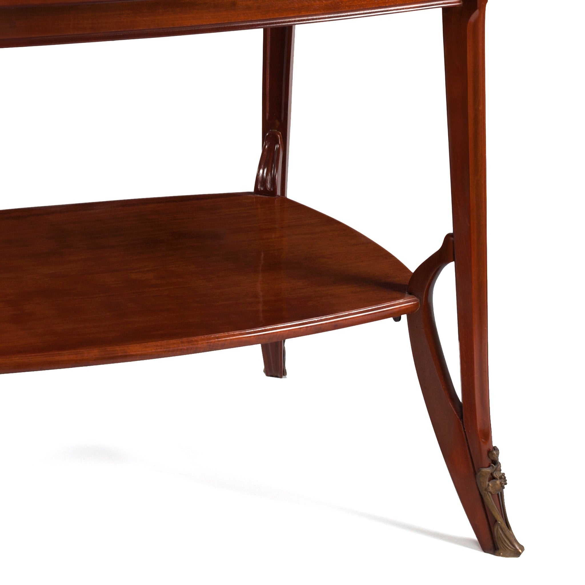 Louis Majorelle Mahogany Two-Tiered Center Table - Antique French Coffee Table for Living Room, Dining Room & Office Decor