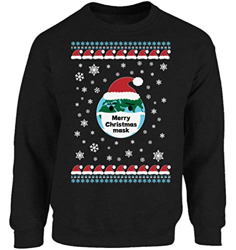 Merry Christmas Mask - Black
