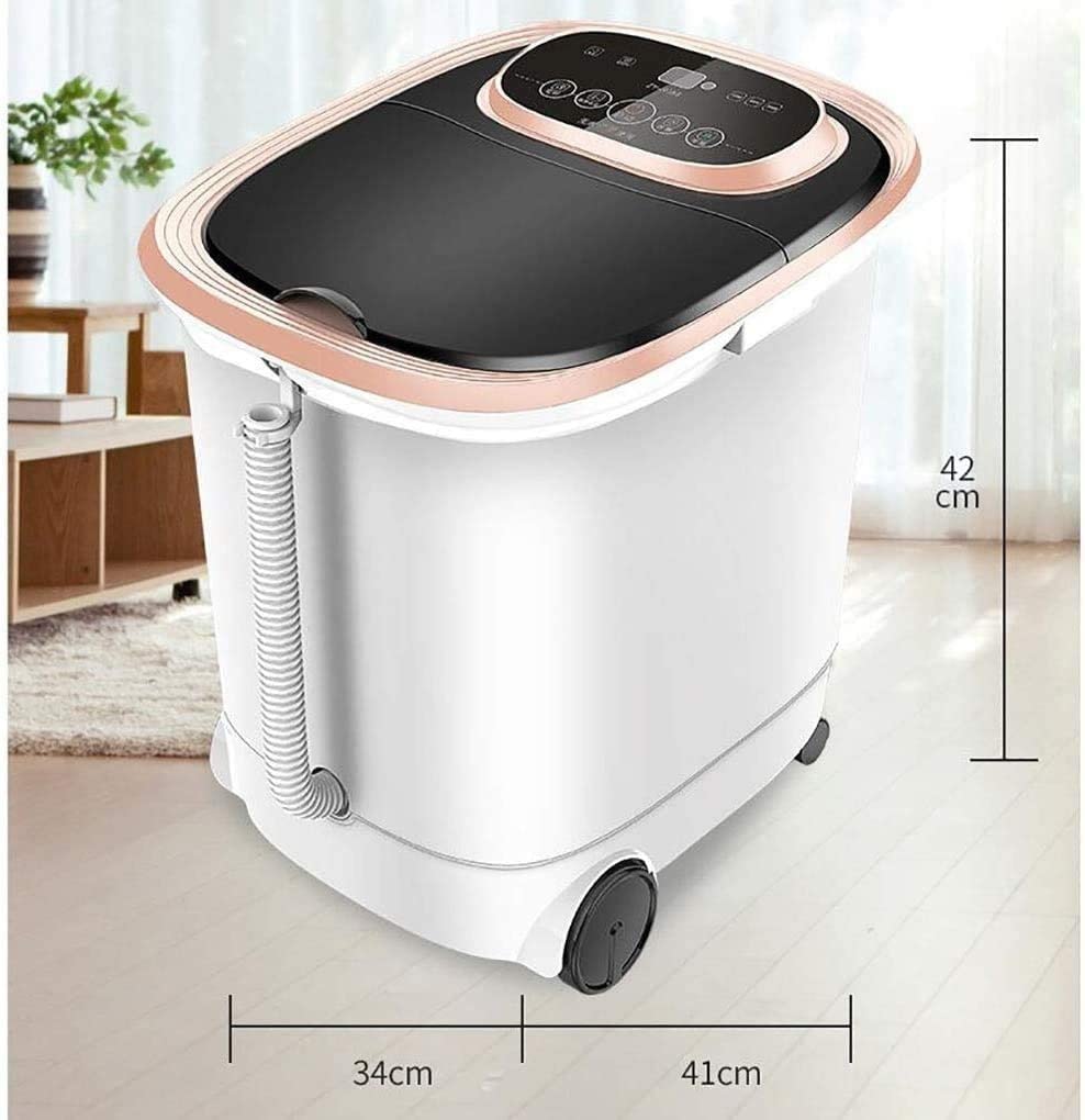 Electric Foot Spa Bath Massager with Heat & Bubbles - Digital Temperature Control, Ergonomic Rollers for Relaxation - Relieve Tired Feet & Muscle Pain - Perfect for Home Spa, Self-Care & Post-Workout Recovery (White)