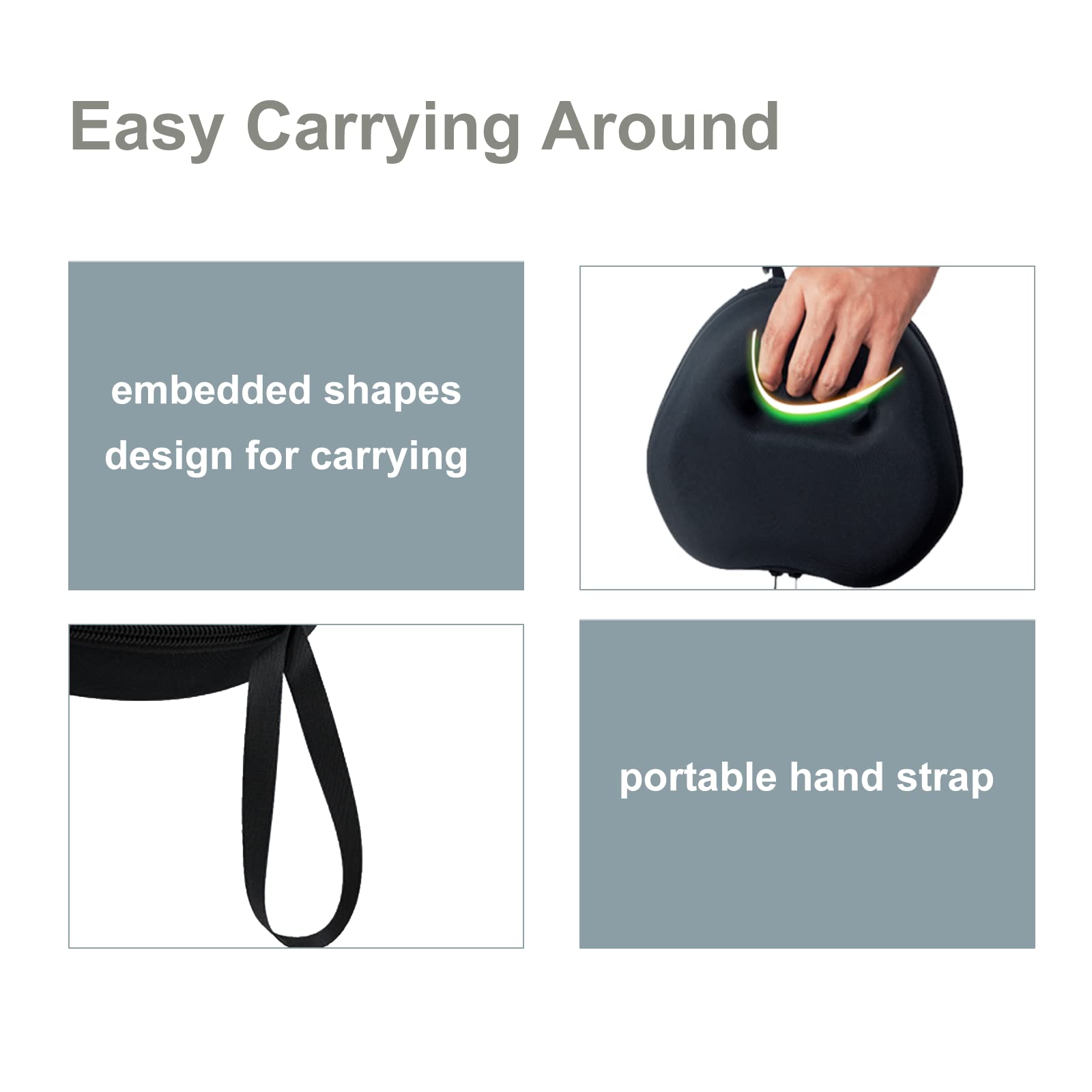 Premium EVA Protective Carrying Case for Sony WH-CH720N & WH-CH520 Headphones - Durable Travel Storage with Accessories Mesh Bag (Black) - Perfect for Travel, Commuting, and Home Organization